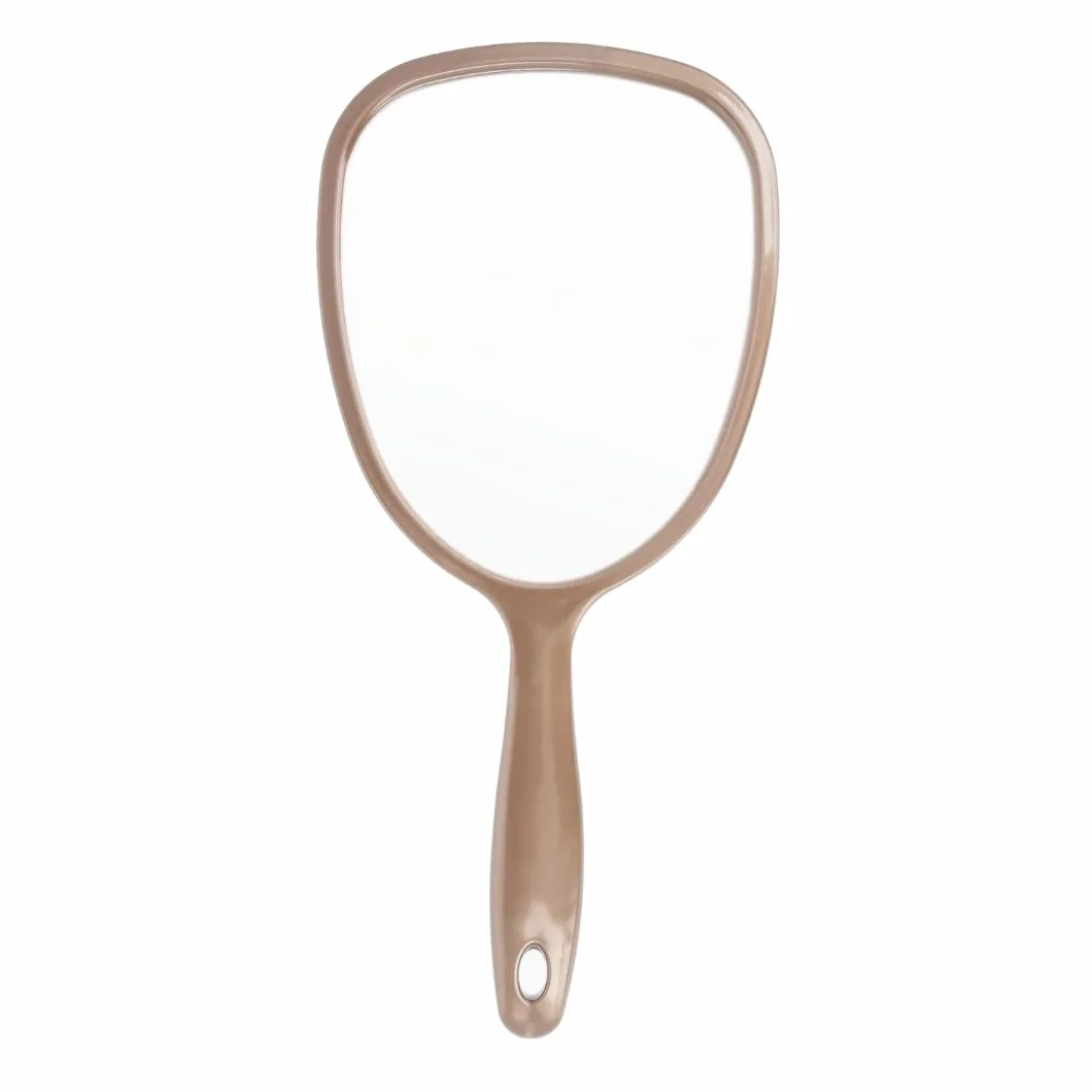 PARSA BEAUTY specchio ovale 14,5 x 11,5 cm Champagne ergonomico per capelli e cura del viso