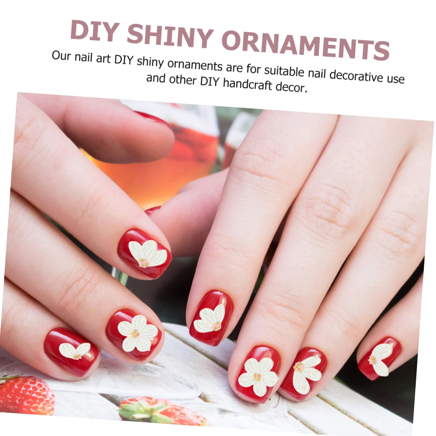 5 Set Adesivi Per Unghie Con Fiori Decorazioni Eleganti Per Nail Art Per Creazioni Diy Facili Applicare Per Domestico 3 Fogli*5