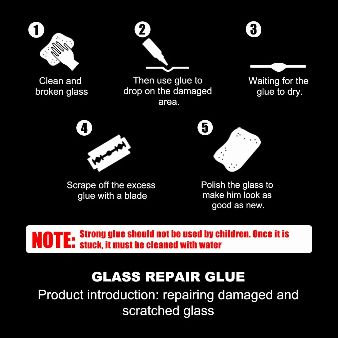 Glass Repair Fluid Car Window Cracked Windshield Repair Kit Nano Repair Fluid DIY Automotive Glass Nano Repair Fluid Quick Fix For Cracks Windscreen Scratch Remover Kit