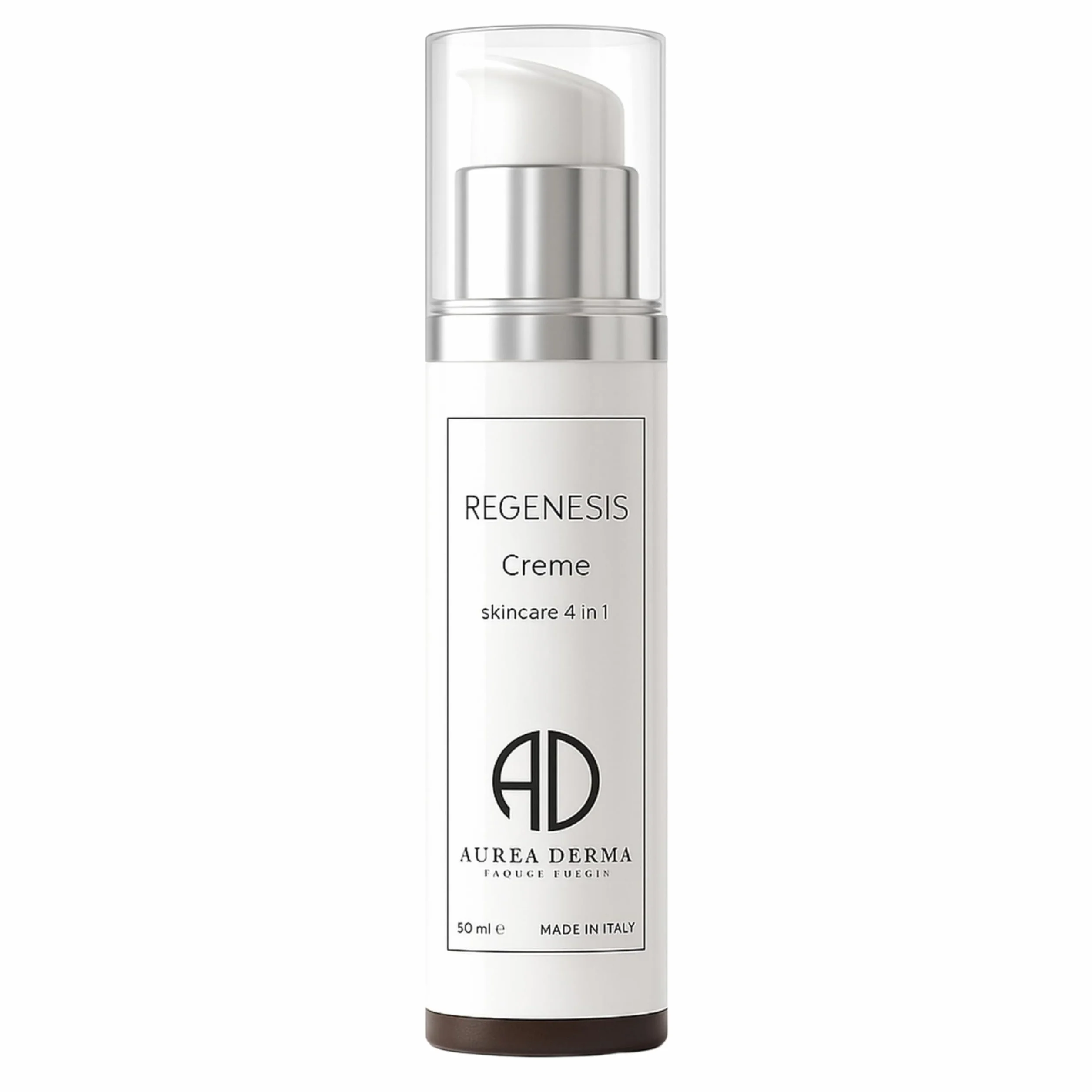 Crema viso antirughe 4 fasi in 1 con Collagene Vegetale, Alghe, AHA Naturali e Oxygen Complex – Trattamento Lifting e Illuminante – REGENESIS By AUREA DERMA – 50 ml