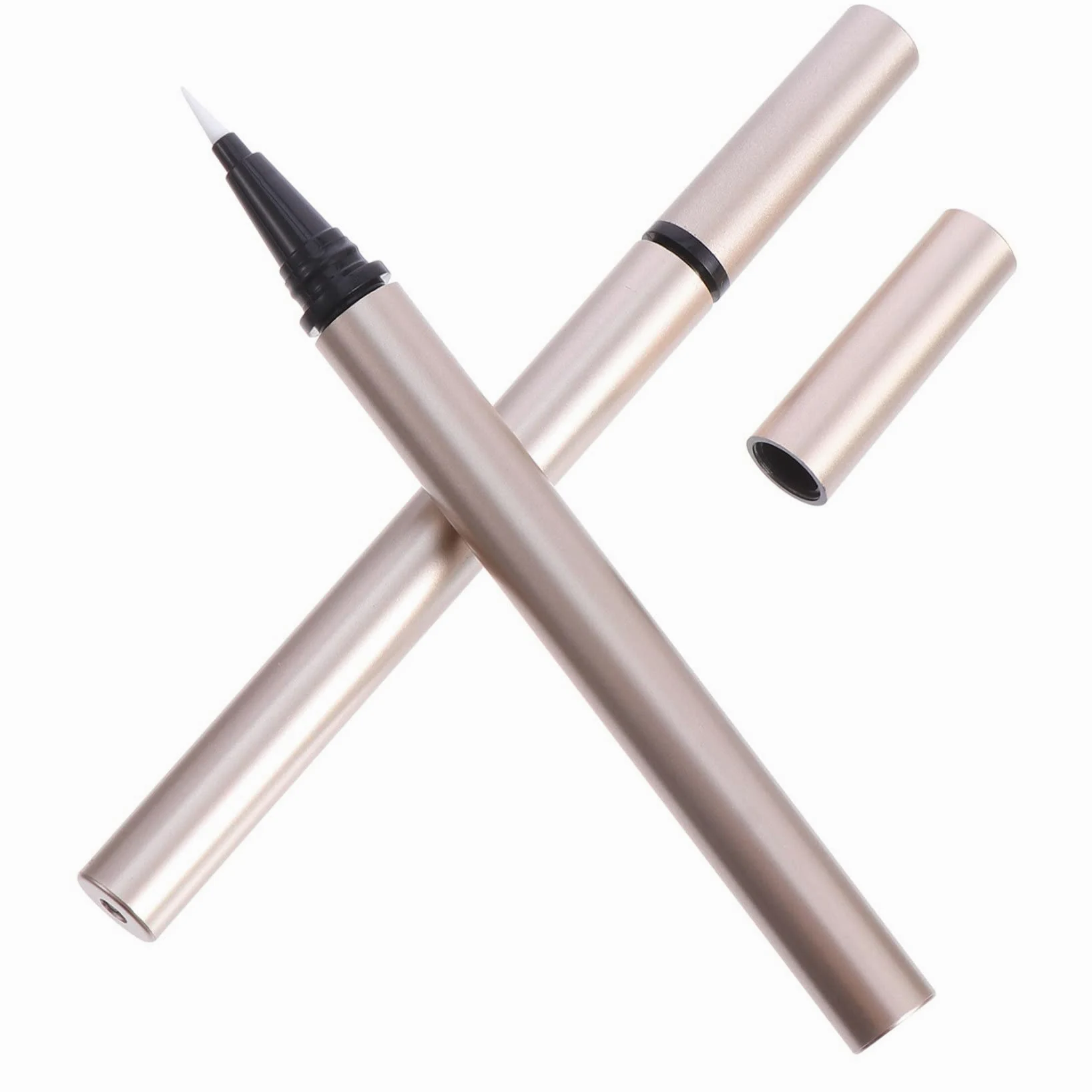 Veemoon 5 Pezzi Tubetto di Eyeliner Vuoto 1ml, Contenitore Ricaricabile in Plastico Oro, Leggero, per Saloni Cosmetici