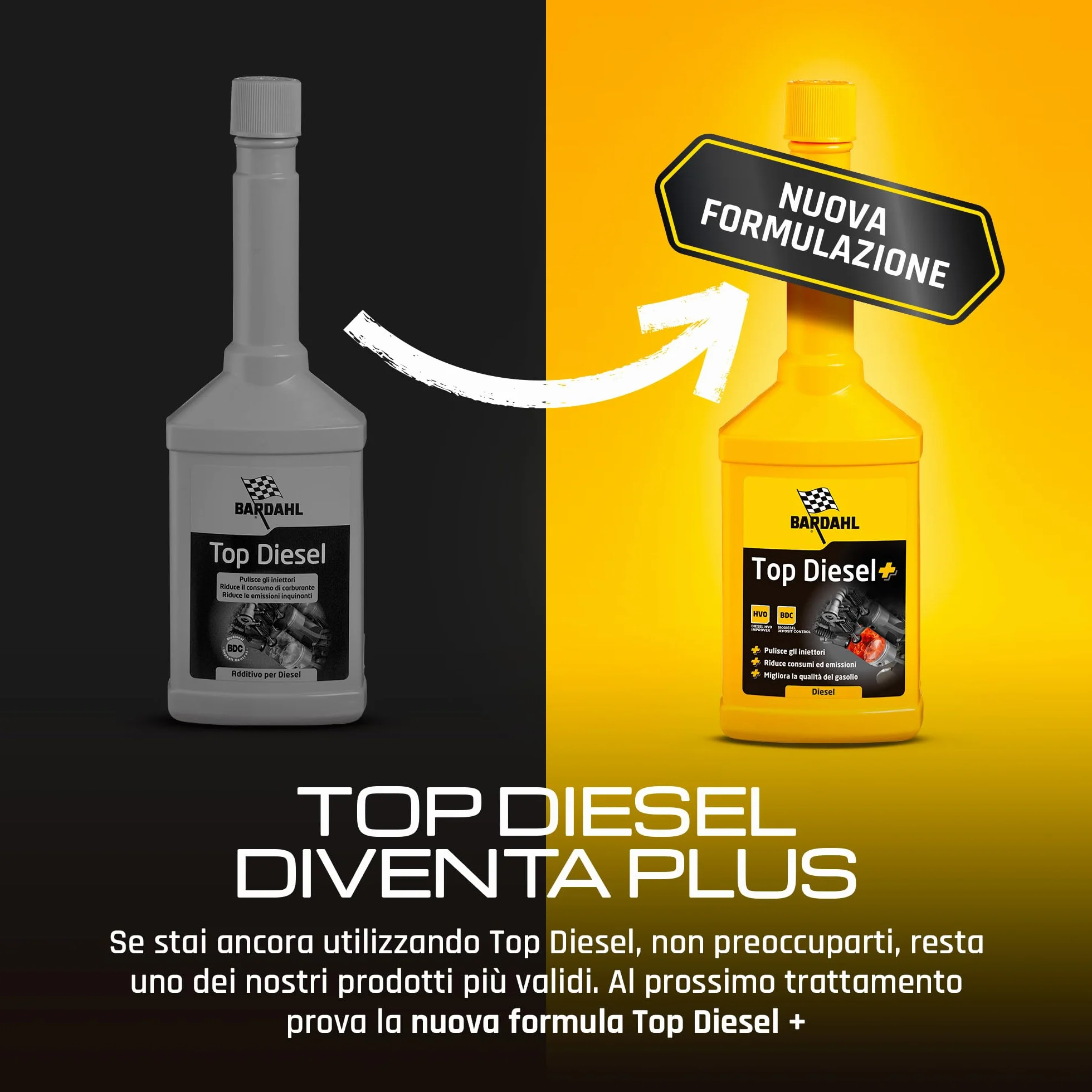 Bardahl Additivo Top Diesel+ 250 ml - Lubrifica Pompa e Iniettori, Protegge Sistema Alimentazione
