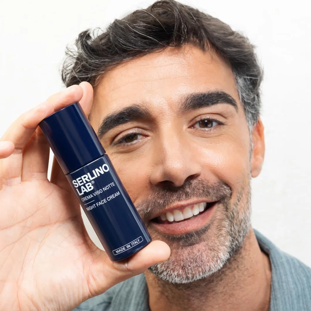 SERLINOLAB Crema Viso, idratante con Retinolo, Acido Ialuronico, Effetto Rinfrescante, Riduce Rughe e Macchie, Rende la Pelle Elastica e Luminosa