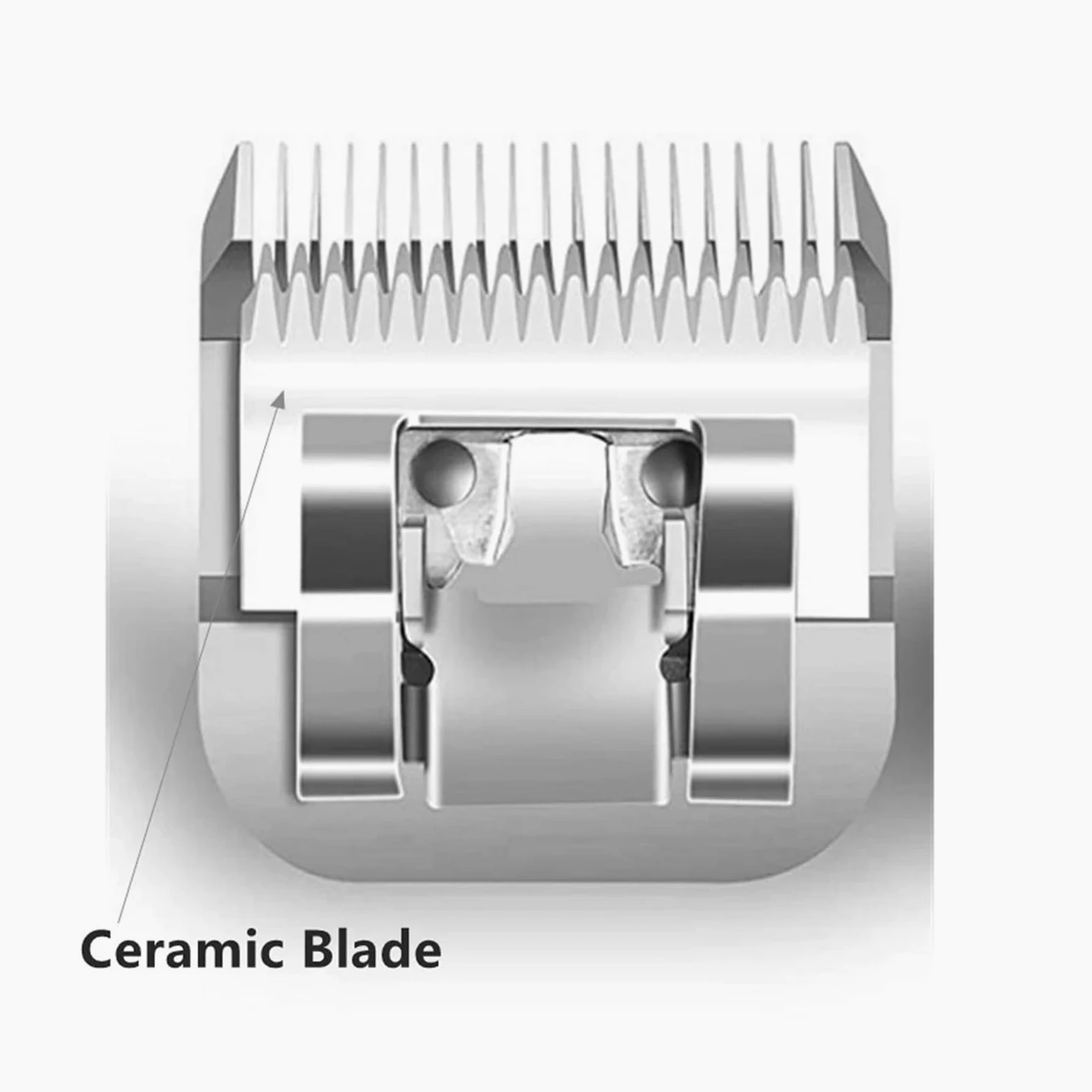 2Pack Detachable Dog Grooming Clipper Replacement Blades，Compatible For OSTER，Dog Clippers, Ceramic&Stainless Steel(2 pcs (9.5mm))