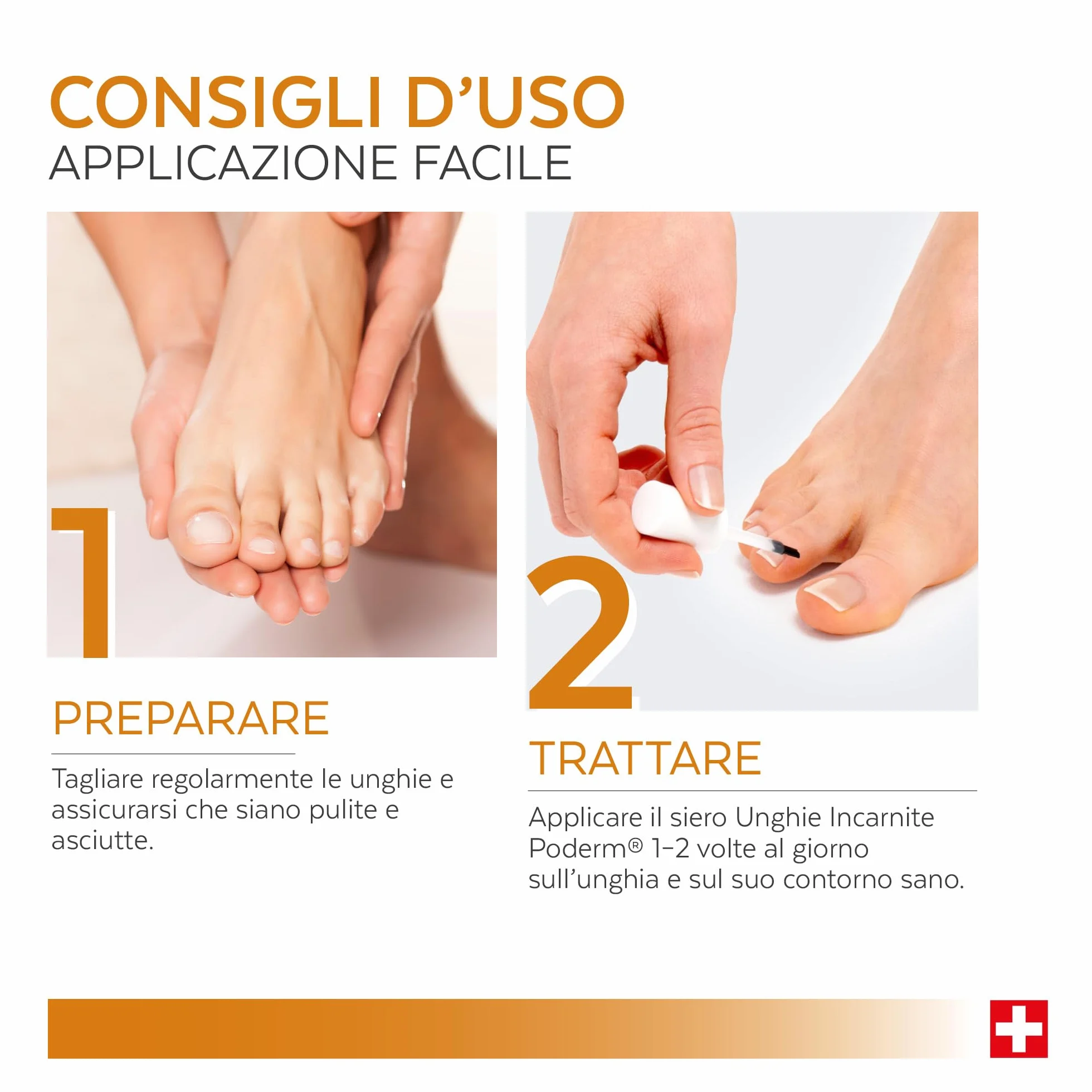 PODERM unghie incarnite piedi trattamento professionale SWISS MADE