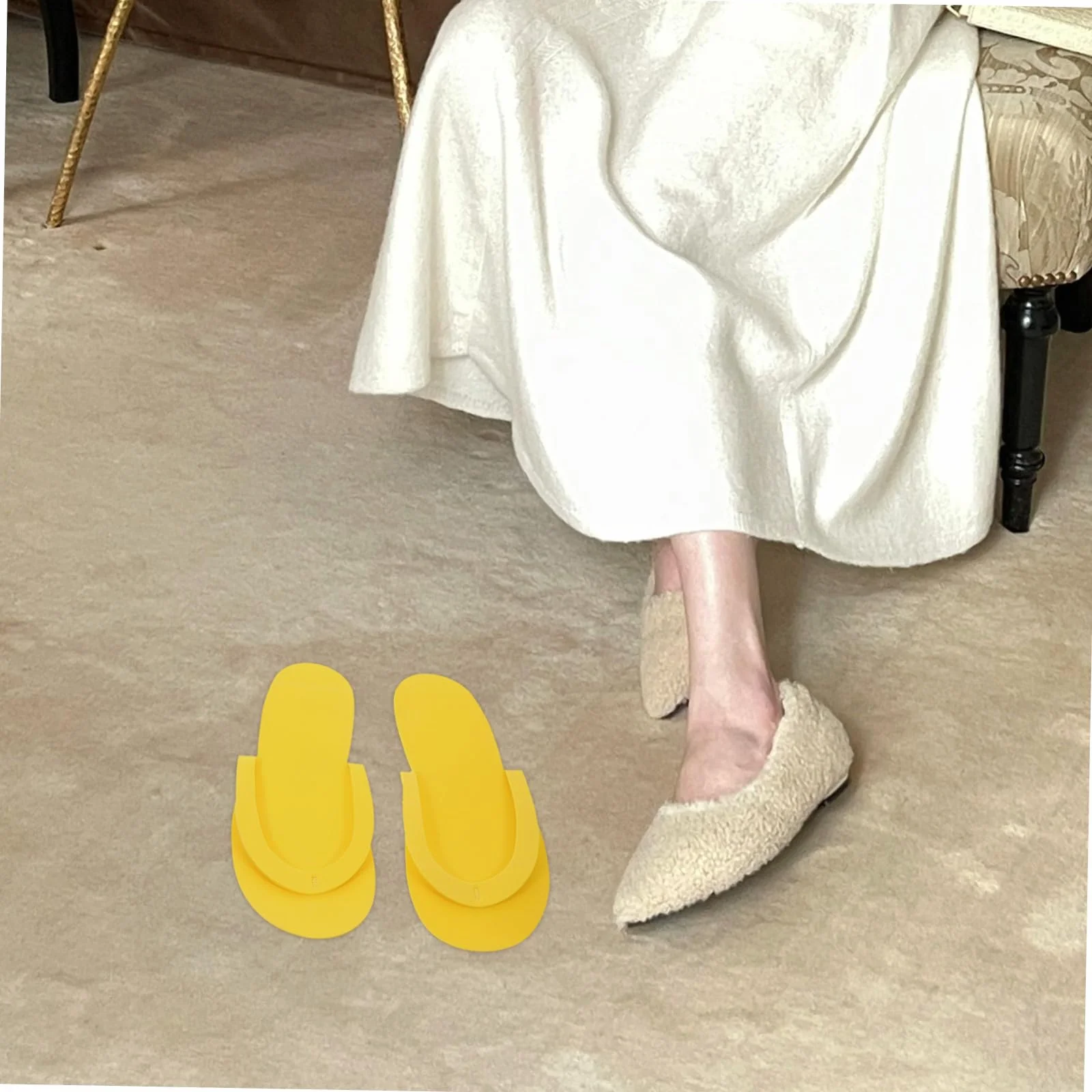 24 paia Pantofole Usa e Getta in EVA Leggere Antiscivolo per Pedicure Spa e Hotel Infradito Monouso per Ospiti Comode e Igieniche per Viaggi e Piscina
