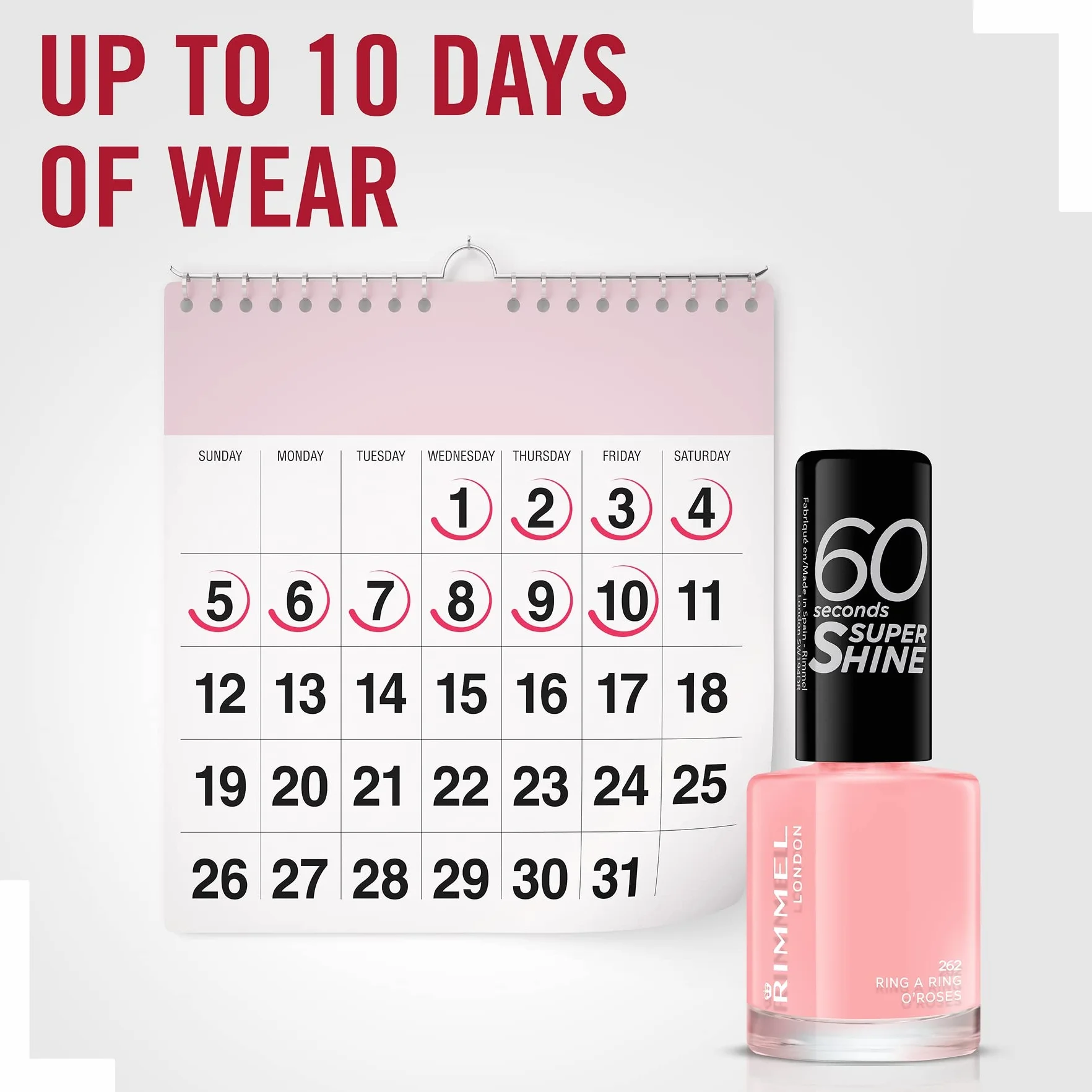 Rimmel London 60 Seconds Super Shine Smalto 8 ml 262 RINGARING Roses