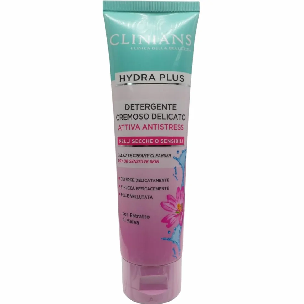Detergente Struccante Cremoso Delicato, HYDRA PLUS ATTIVA ANTI-STRESS, Per Pelli Secche o Sensibili, Con Estratto Di Malva 150ml (2 Unità)