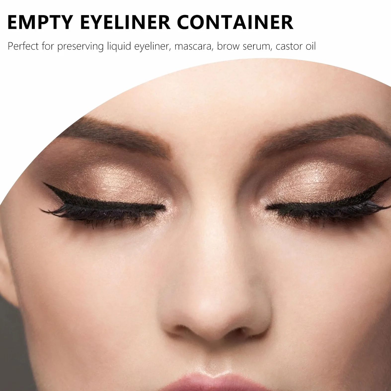 Set da 5 Tubetti di Eyeliner Liquido Vuoti da 1 Ml, Contenitori Ricaricabili Applicatore a Pennello, Design Antigoccia e Sigillatura Ermetica, per Trucco in Viaggio e Uso