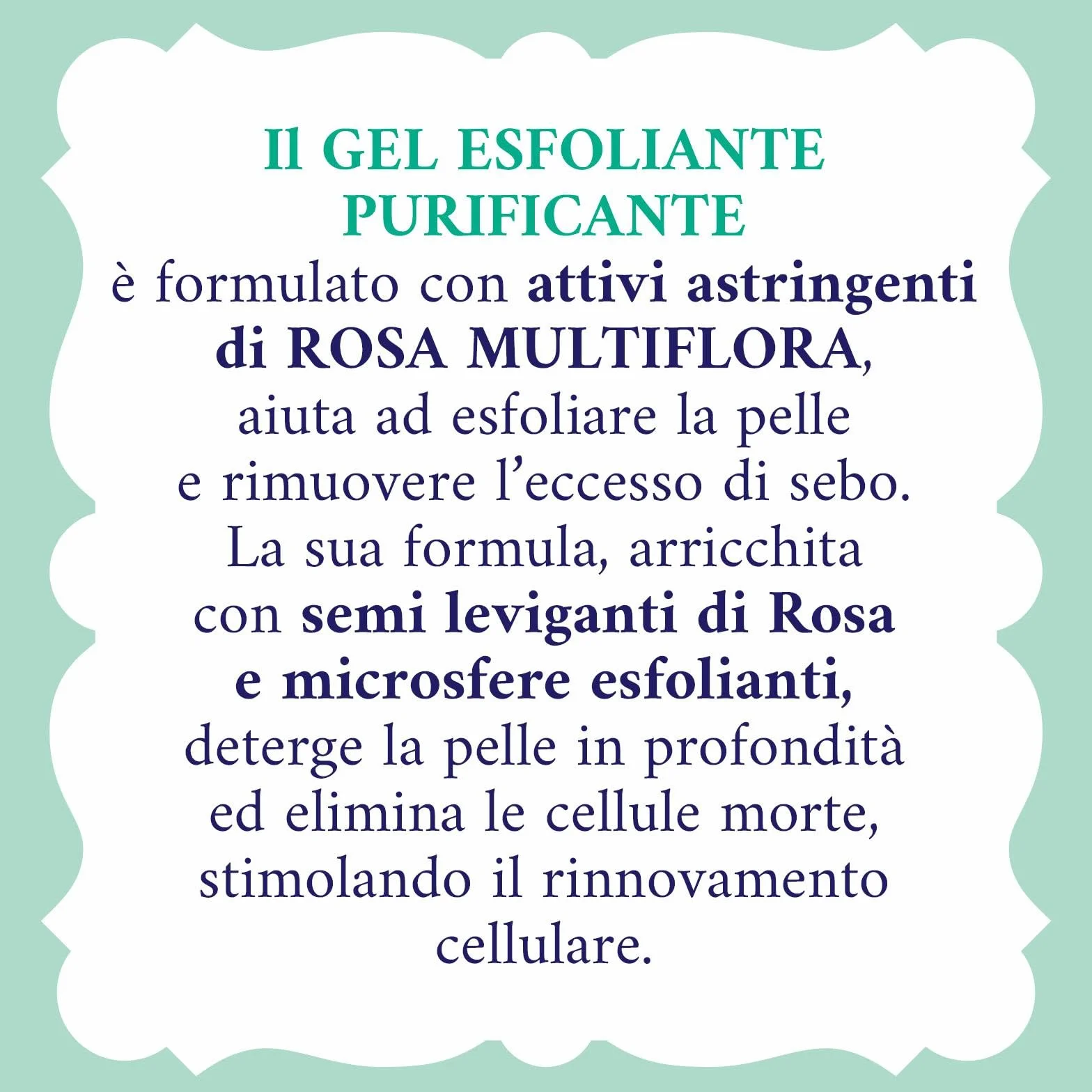Acqua alle Rose, Gel Esfoliante Purificante per Uso Quotidiano, Scrub Viso Delicato, Detergente per Pelli Normali, Miste o Grasse, 150 ml