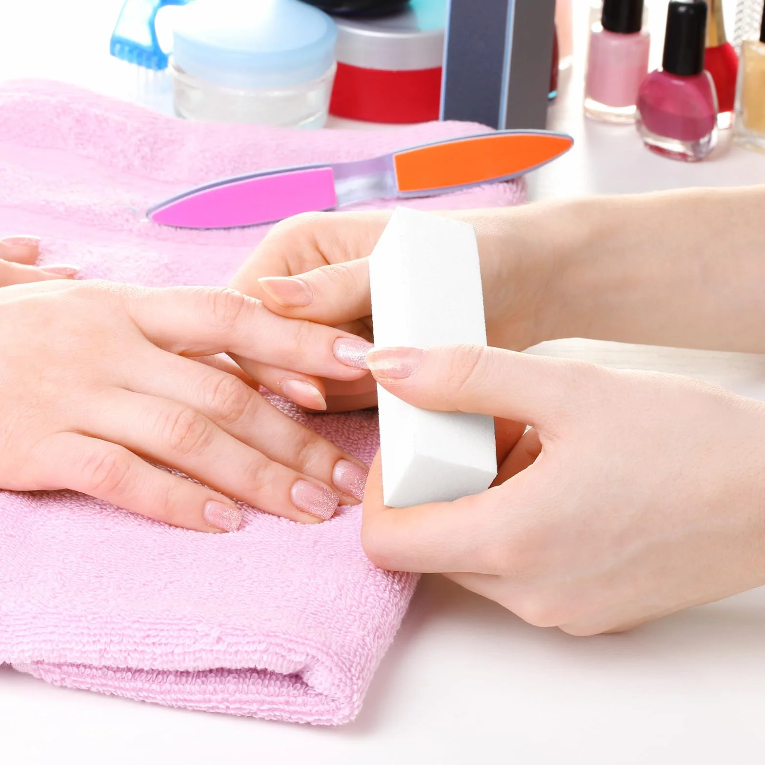 Nail Buffer Blocco 20 Pezzi Spugna Buffer Unghie Professionale per Salone