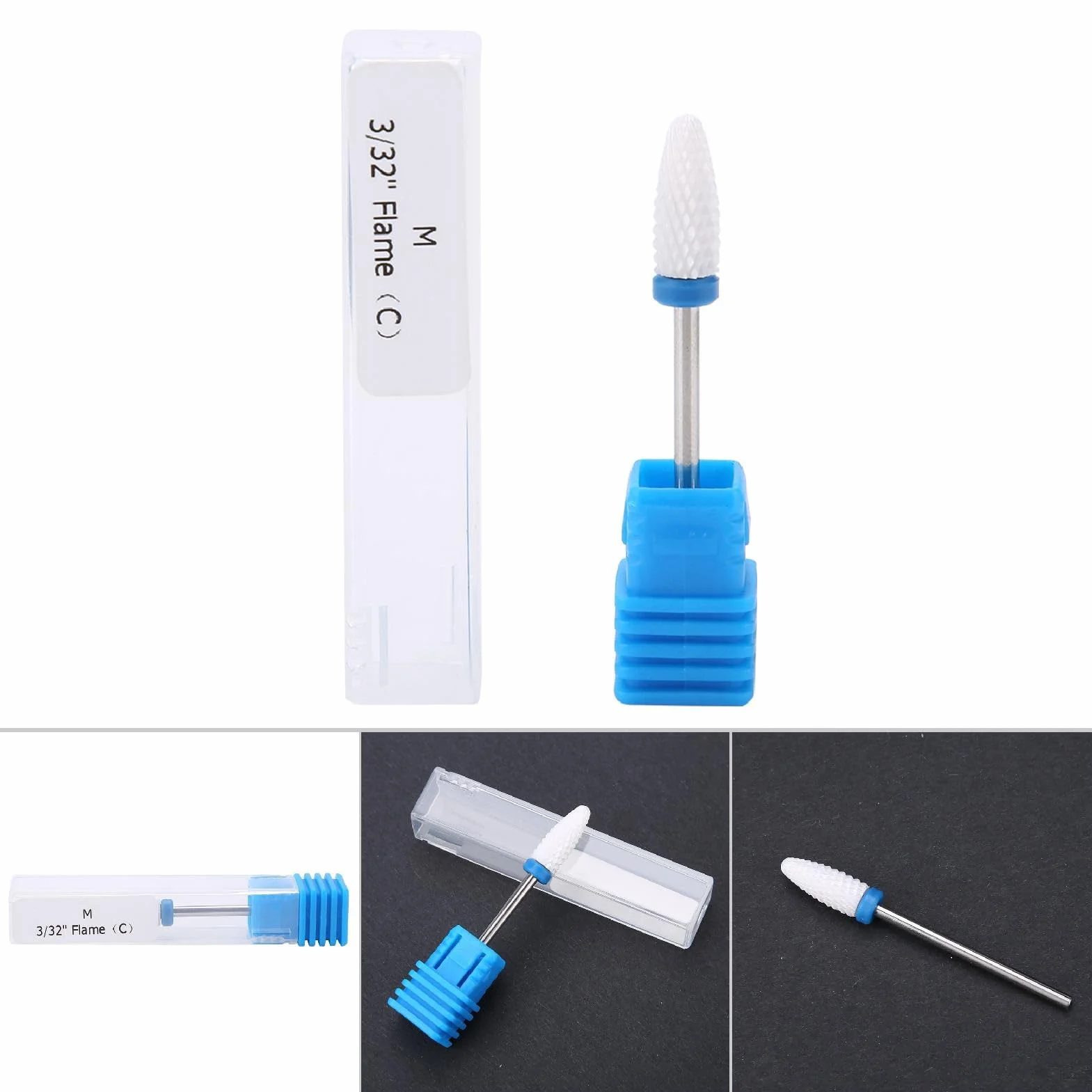 Set 5 frese ceramica per unghie professionali manicure pedicure limare portatile