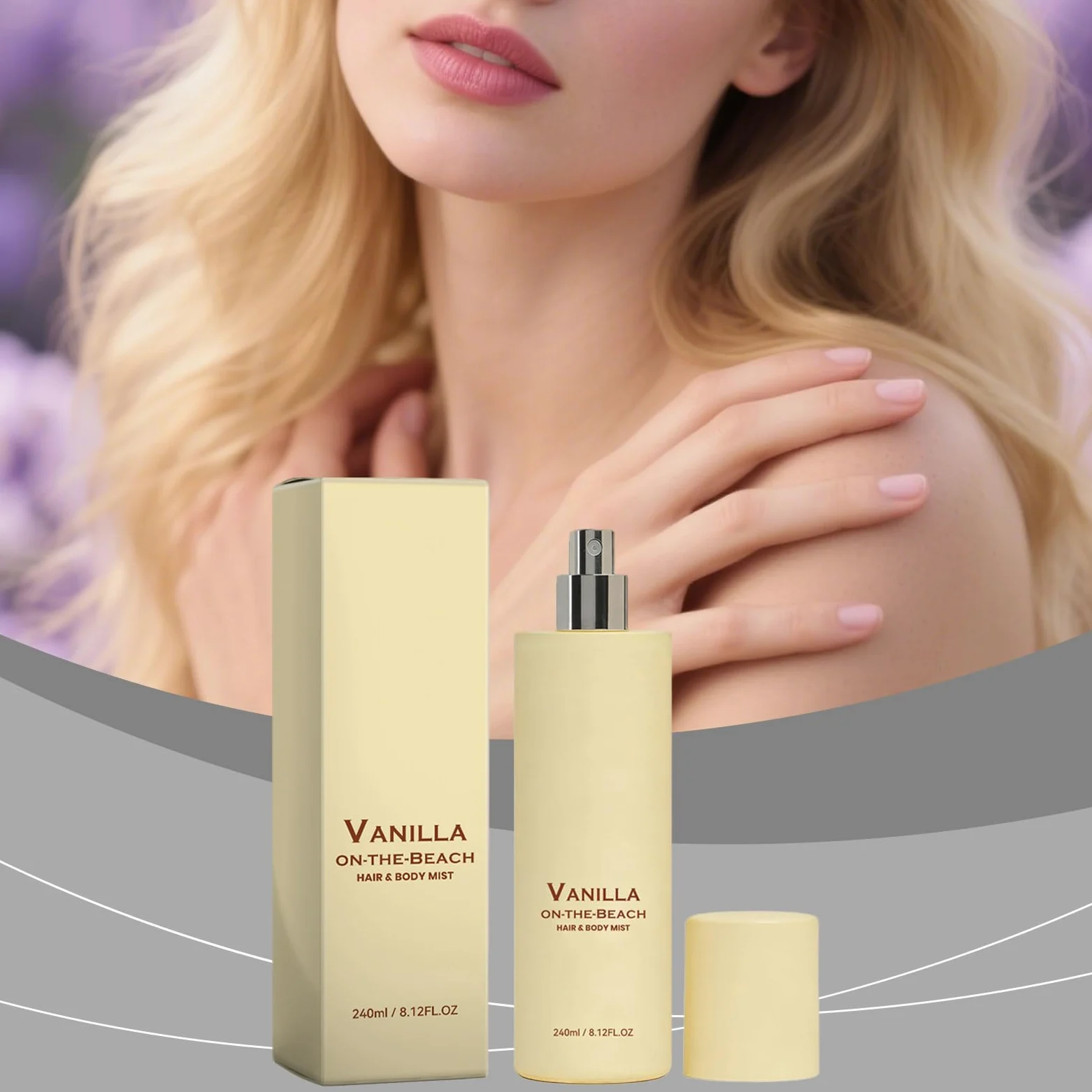 Vanilla Beach - Spray per capelli e corpo, caldo profumo di vaniglia e cocco, profumo fresco di lunga durata, leggero e non appiccicoso, per pelle e capelli, profumo alla vaniglia, unisex, 6 pezzi