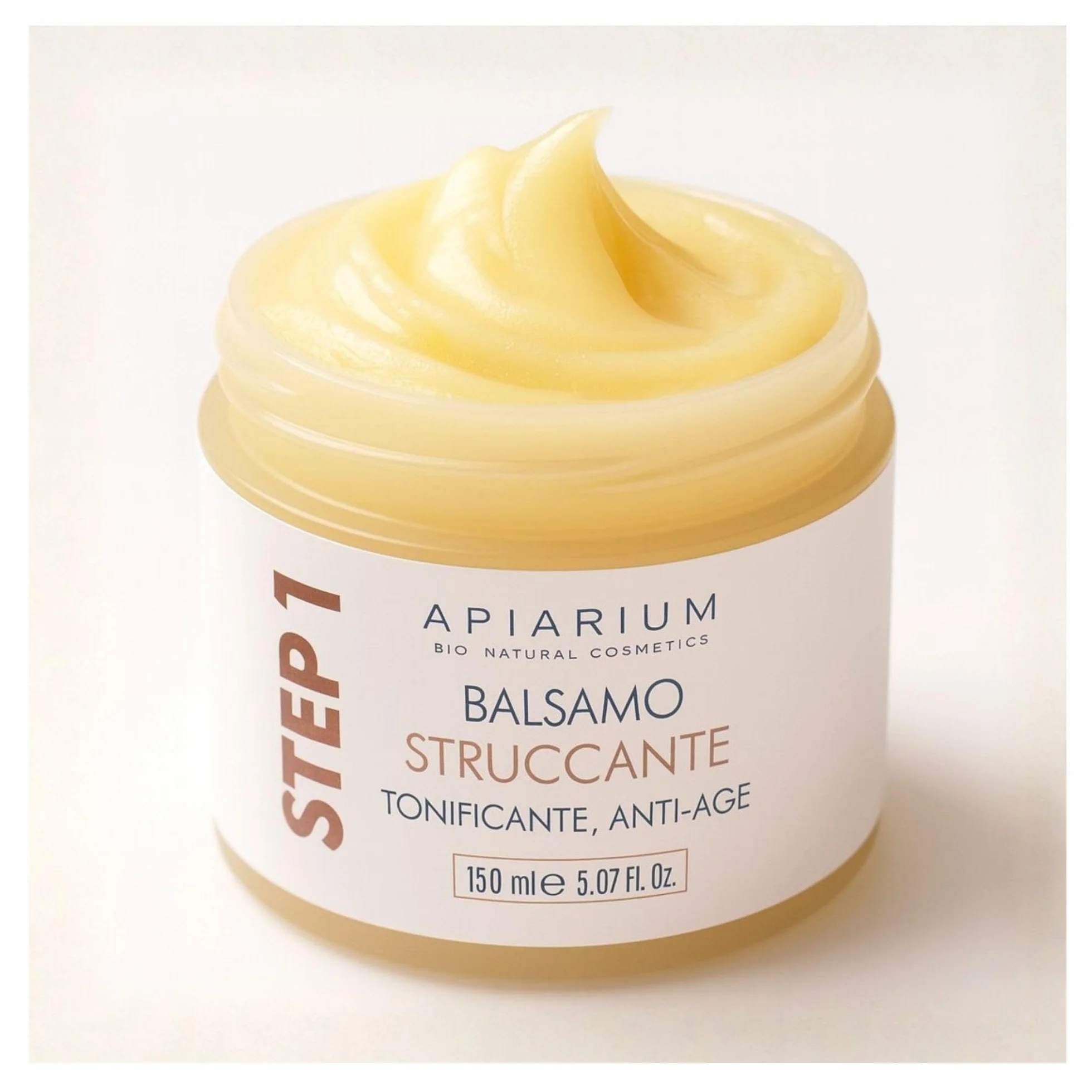 APIARIUM Balsamo Struccante Viso e Occhi Anti-Age con Acido Ialuronico – Burro Detergente Tonificante, Step 1 Skincare Routine, 150 ml