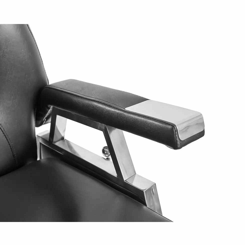 Poltrona da parrucchiere, sedia da parrucchiere idraulica reclinabile barbiere 360° per salone professionale, 110 x 70 x 100-113 cm (nero)