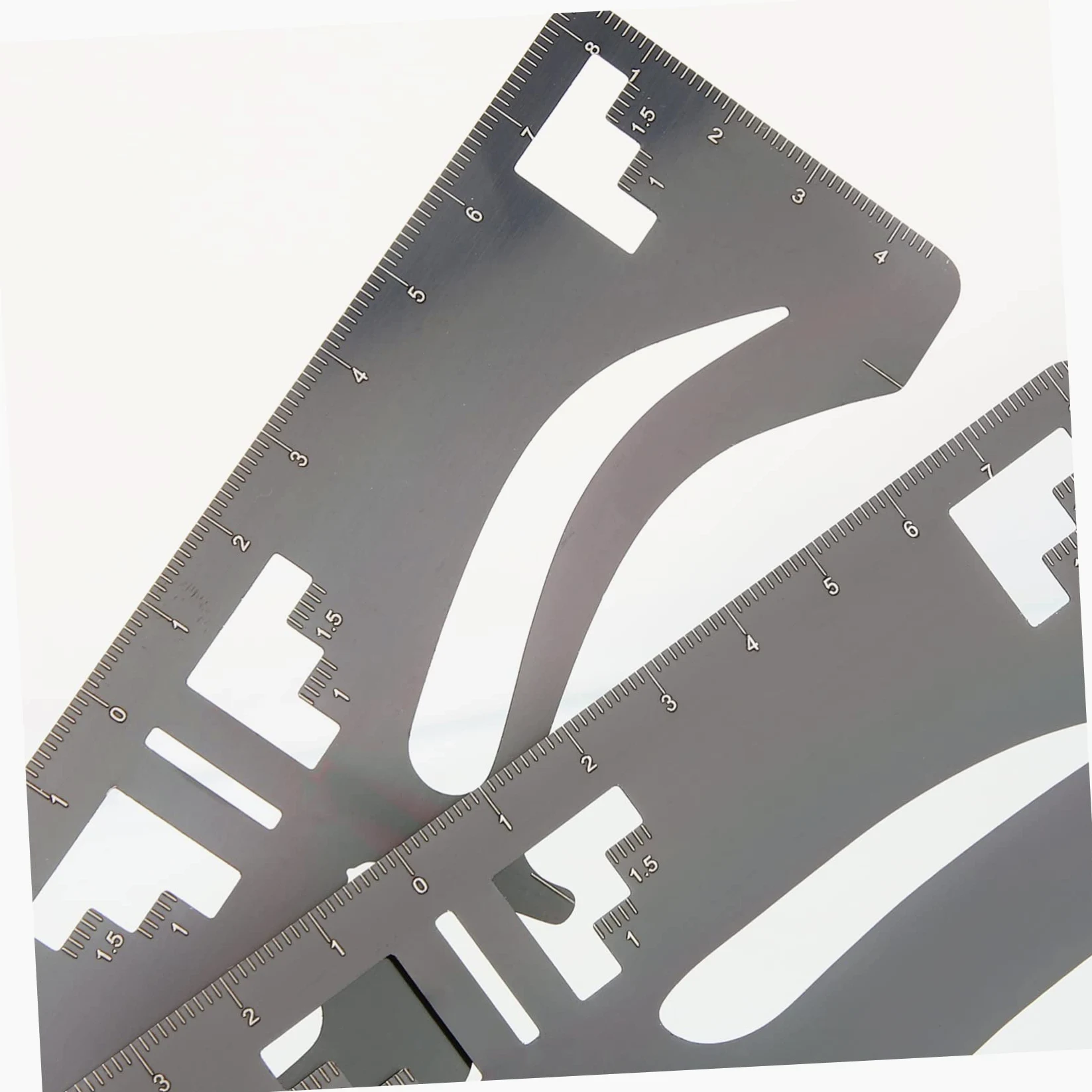 POPETPOP 8pezzi Ruler Per Sopracciglia Acciaio Inossidabile Guida Per Tracciare Sopracciglia Strumento Di Makeup Per Donne e Ragazze Design Facile e Pratico