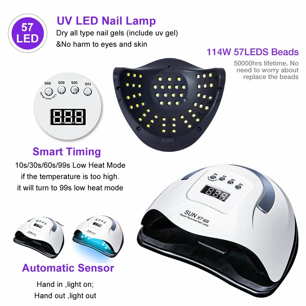 ZYC Lampada a LED per l'essiccatore per Unghie Professional Gel Polish LED Lampada per Unghie Portable per Manicure Lampada Lampada per Unghie per Salone