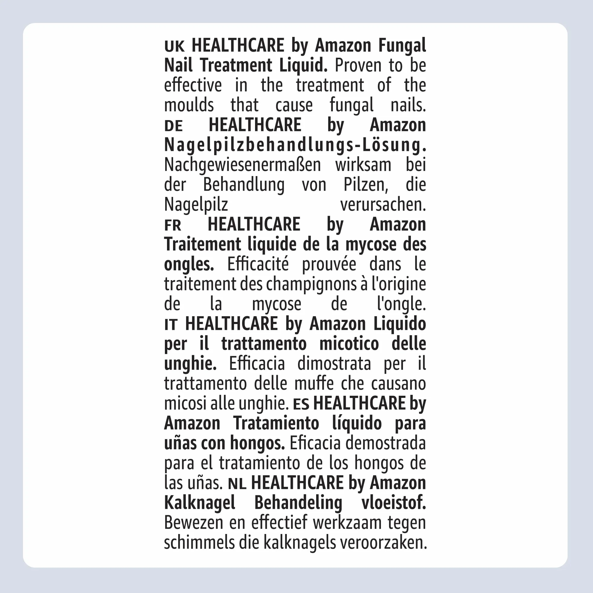 Healthcare by Amazon Liquido per il Trattamento delle Unghie Fungine, 10ml (in Precedenza Amazon Basic Care) - L'Imballaggio Può Variare