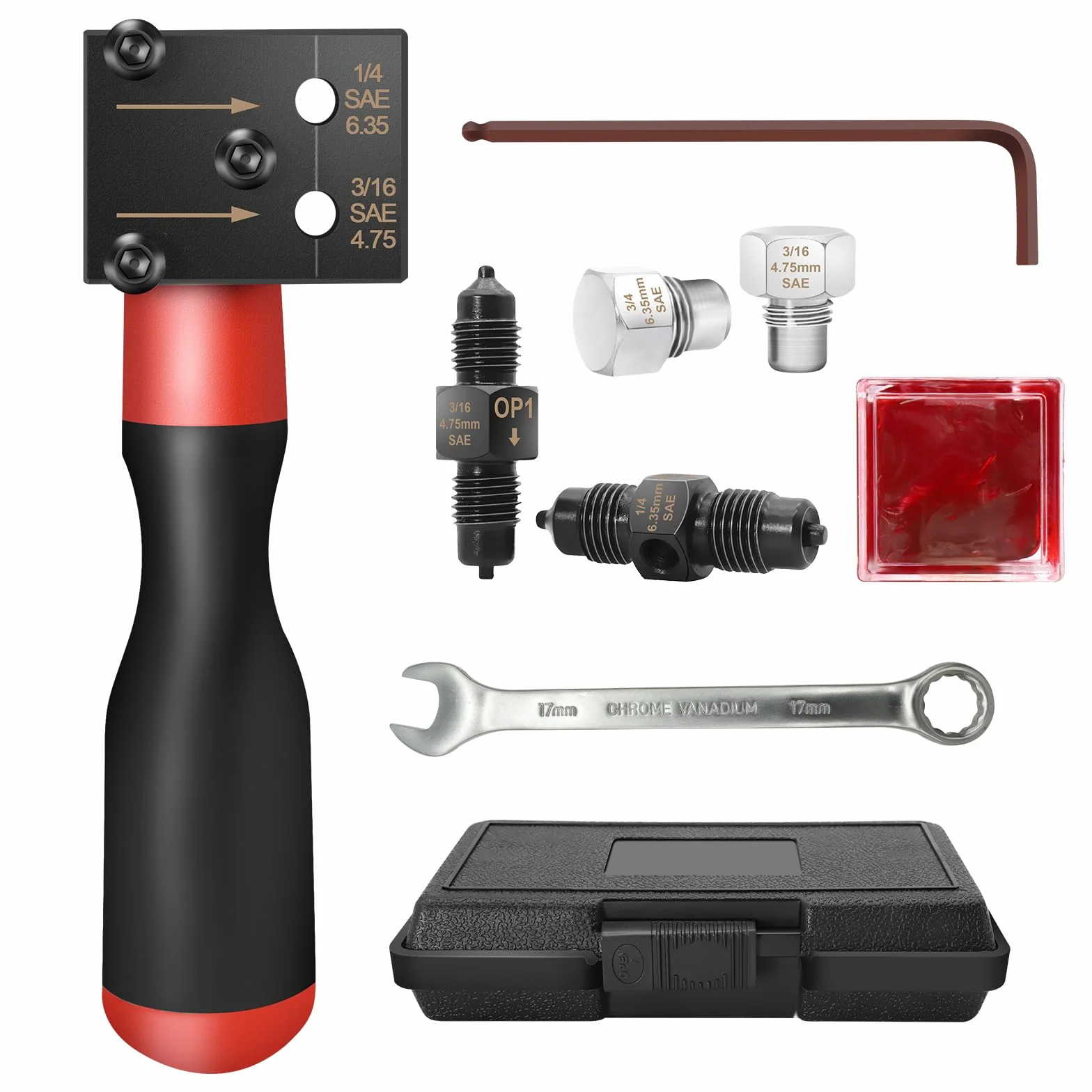 RUIZHI tubo del freno set con chiave 2 in 1 per sistemi frenatura idraulici 4,75 mm 6,35 mm