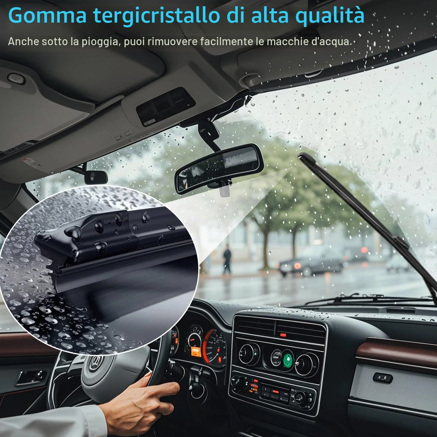 Gomme per Tergicristalli Universali 800 mm, Al Metro, Compatibili con Tutti i Tergicristalli