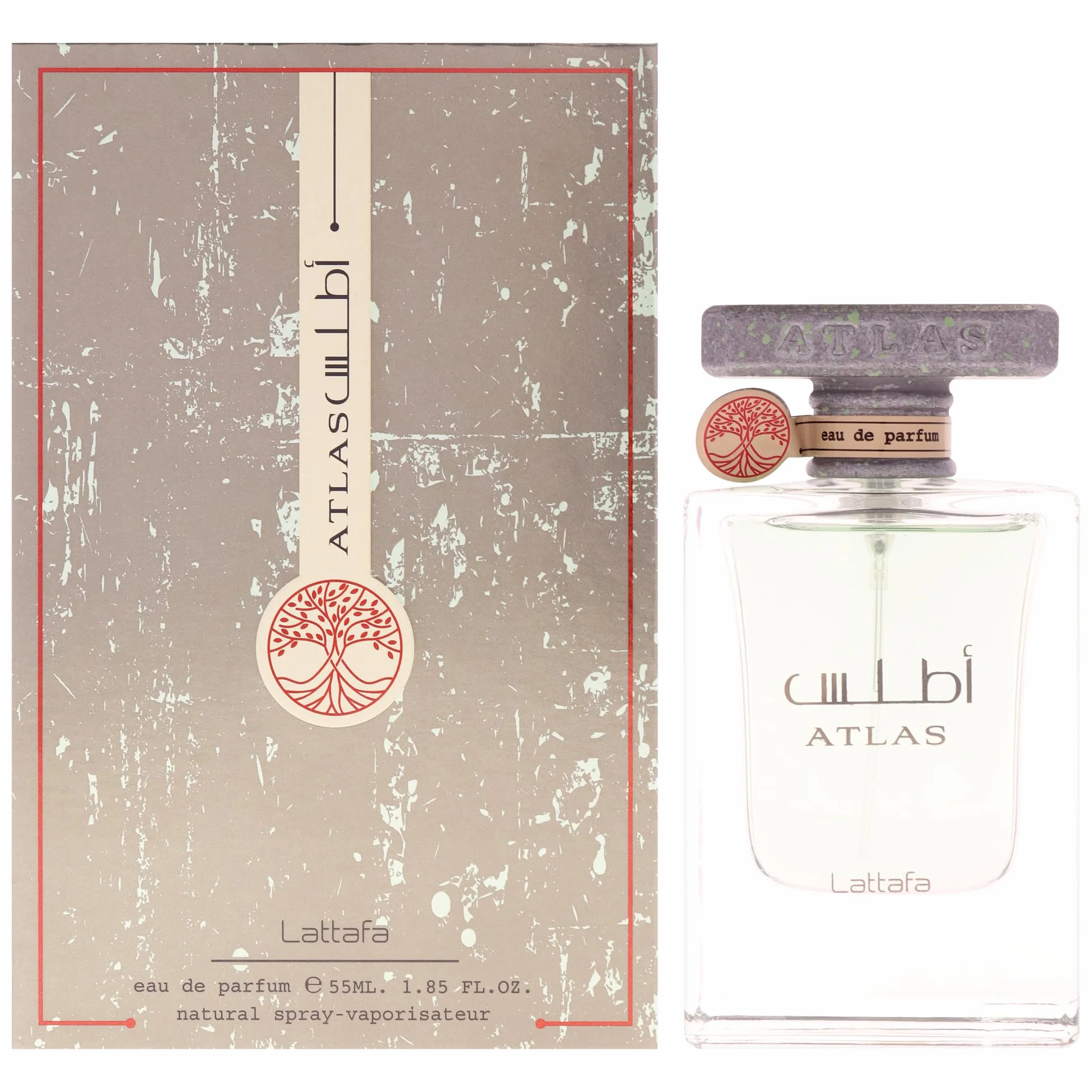 Lattafa Atlas Eau de Parfum Spray for Unisex, 1.85 Ounce