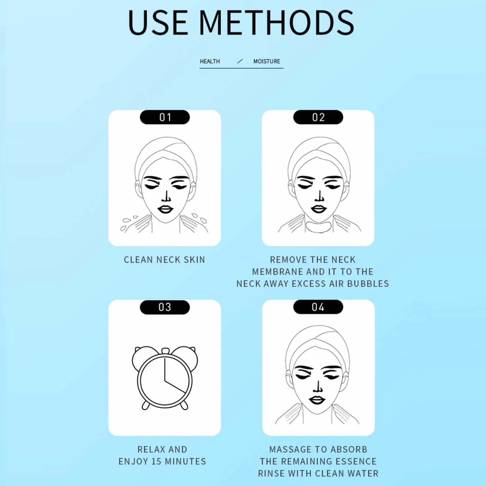 10PC Maschera per il Collo 25g, Essenza Rassodante per il Collo e Décolleté Lifting, Idratante, Anti-invecchiamento, Antirughe, jingshuang-19