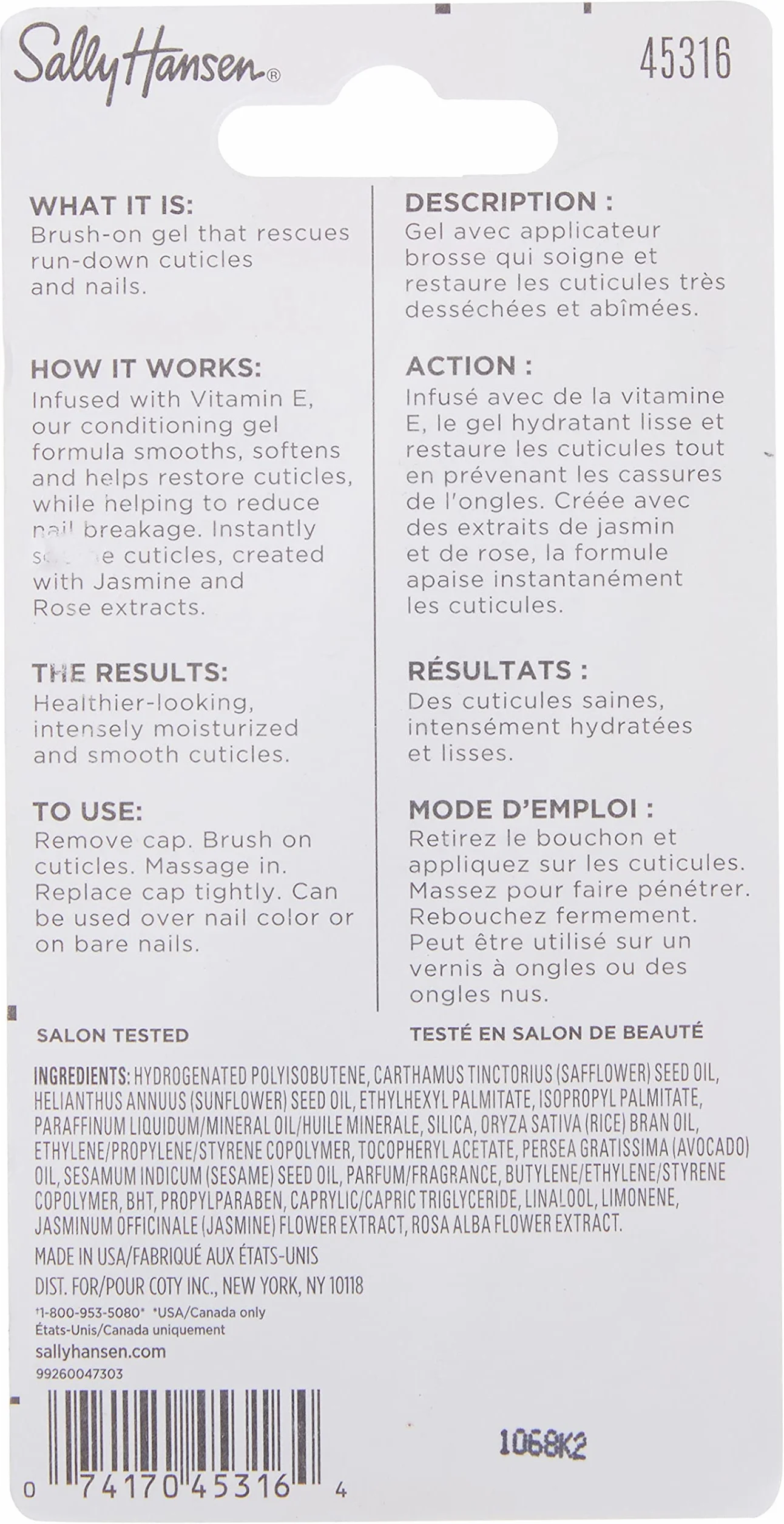 Sally Hansen Cuticle Rehab Protettore Cuticole - 1 unità, 8.8 ml