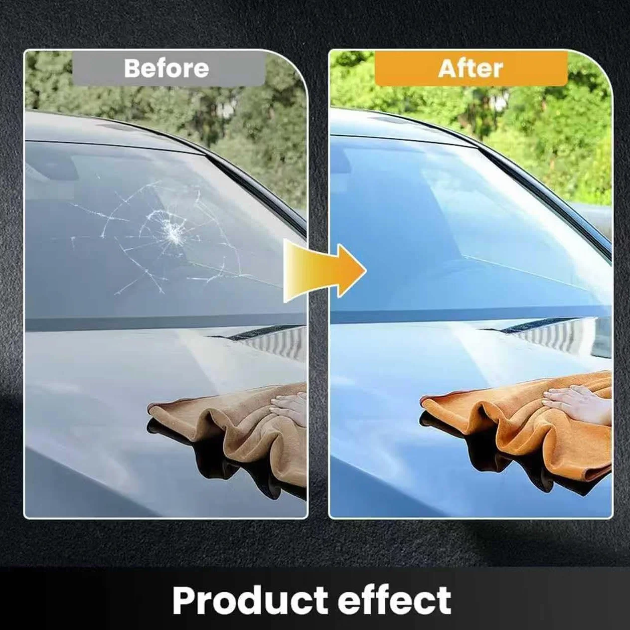 Kit Riparazione Parabrezza Auto, Ripara Vetro Incrinature Scheggiature Fessure Graffi