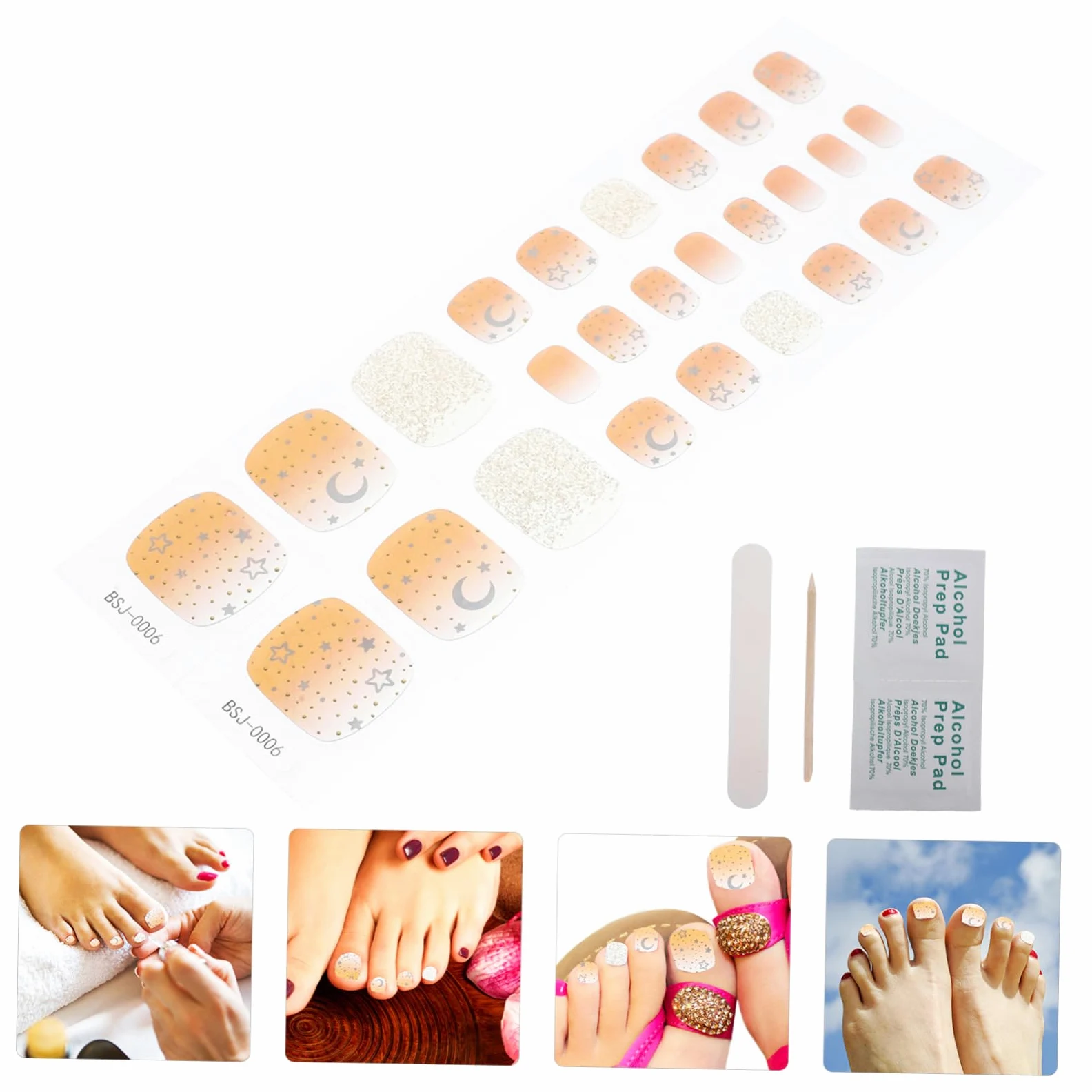 Didiseaon 5 Set Adesivi Per Unghie in Gel Attaccare Le Strisce Di Smalto Per Unghie Adesivi Per ie Adesive in Gel Smalto Per Strisce Per ie e ie