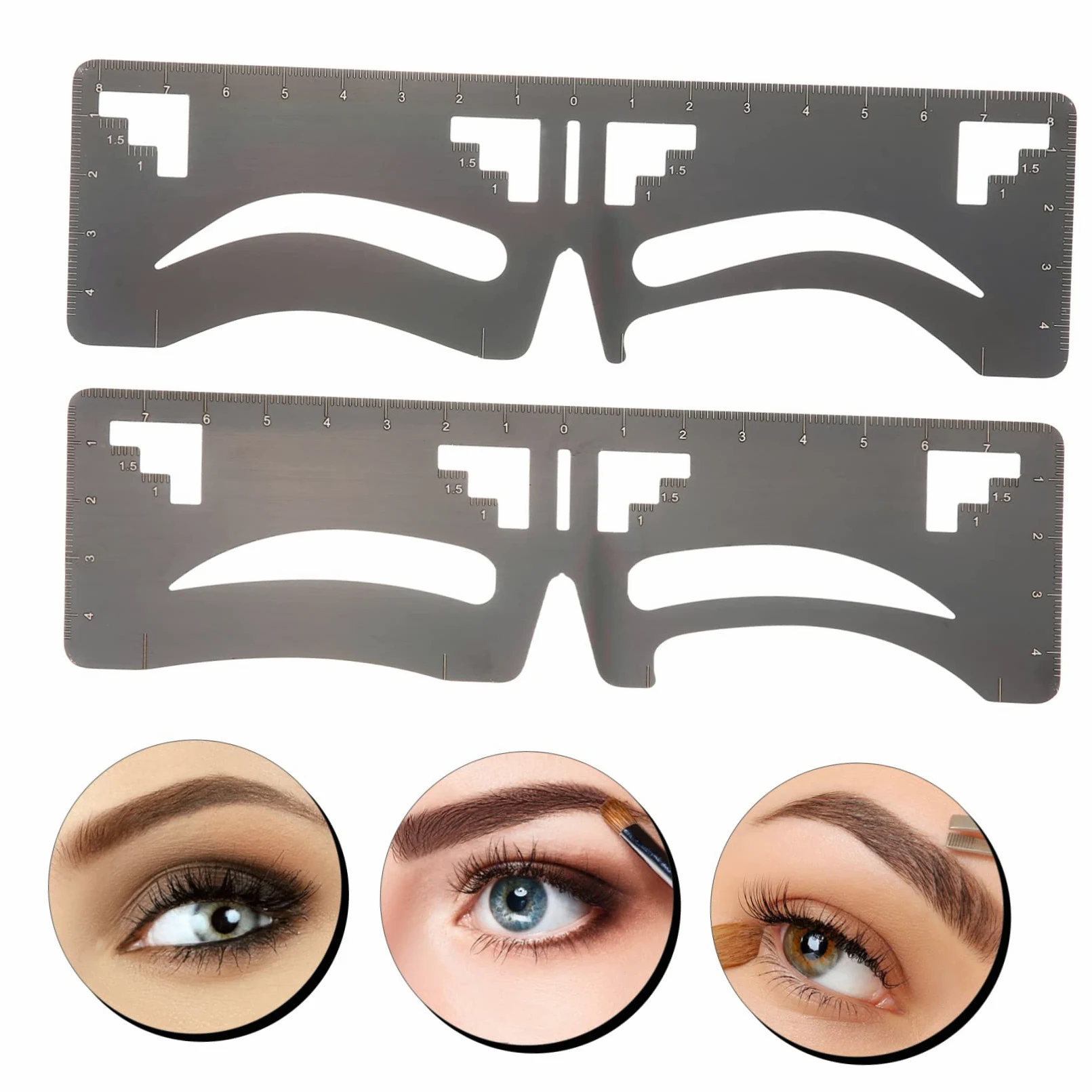 Beavorty 4 Set Di Forniture Per Il Trucco Delle Sopracciglia Di Modellazione Delle Sopracciglia Set Di Righelli Sopracciglia Simmetriche Facili Da Usare Per Donne E Ragazze 2 Pezzi*4