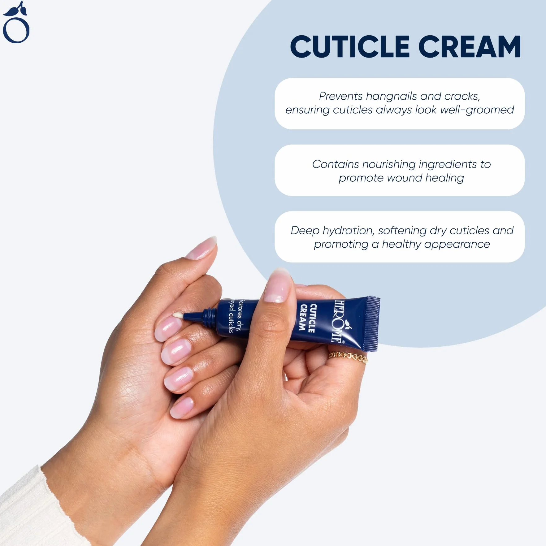Herome Crema Riparatrice per Cuticole - ripristina le cuticole secche e danneggiate con effetti antinfiammatori - 13.5ml.