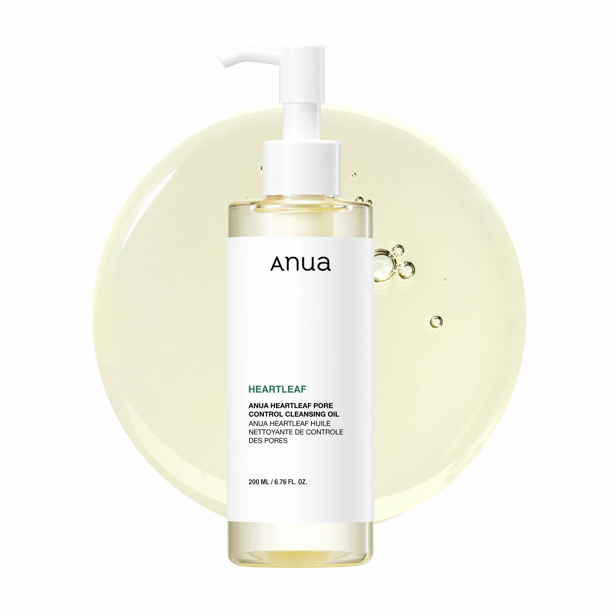Anua Heartleaf Pore Control Cleansing Oil – Olio Struccante Viso, Detergente Oleoso Non Comedogenico, Aiuta a Rimuovere Sebo, Impurità dai Pori e Make-Up Waterproof, Skincare Coreana (200 ml)