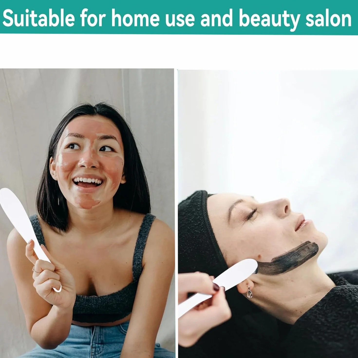 4 Pezzi Spatola per Maschera Facciale, Cosmetica Maschera Spatola, Plastica Spatole per Cosmetico, Applicatore Cucchiaio di Miscelazione, Cura della Pelle Spatole, per La Cura Della Pelle