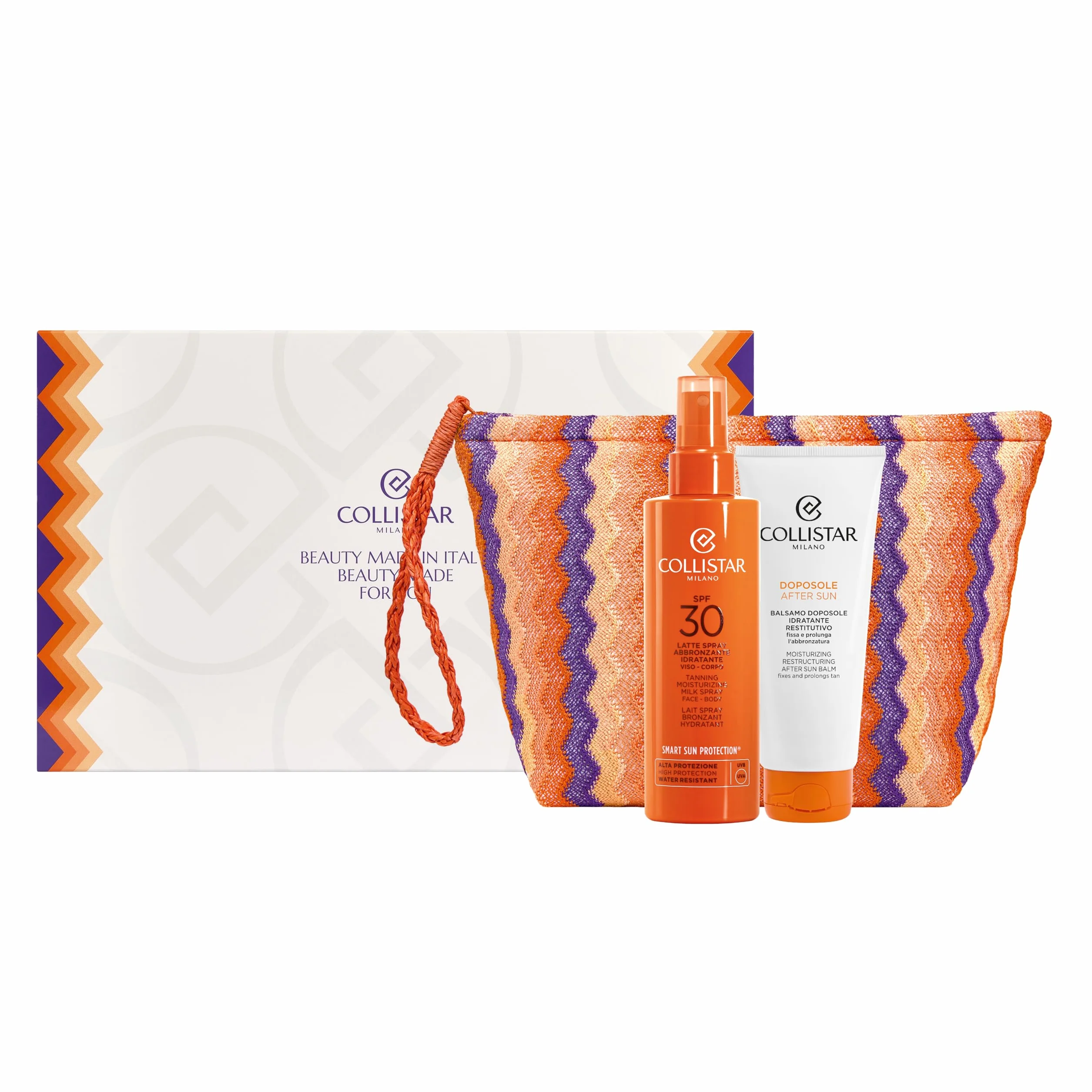 Collistar Latte Spray Abbronzante SPF30 200ml + Balsamo Doposole 100ml Cofanetto Regalo