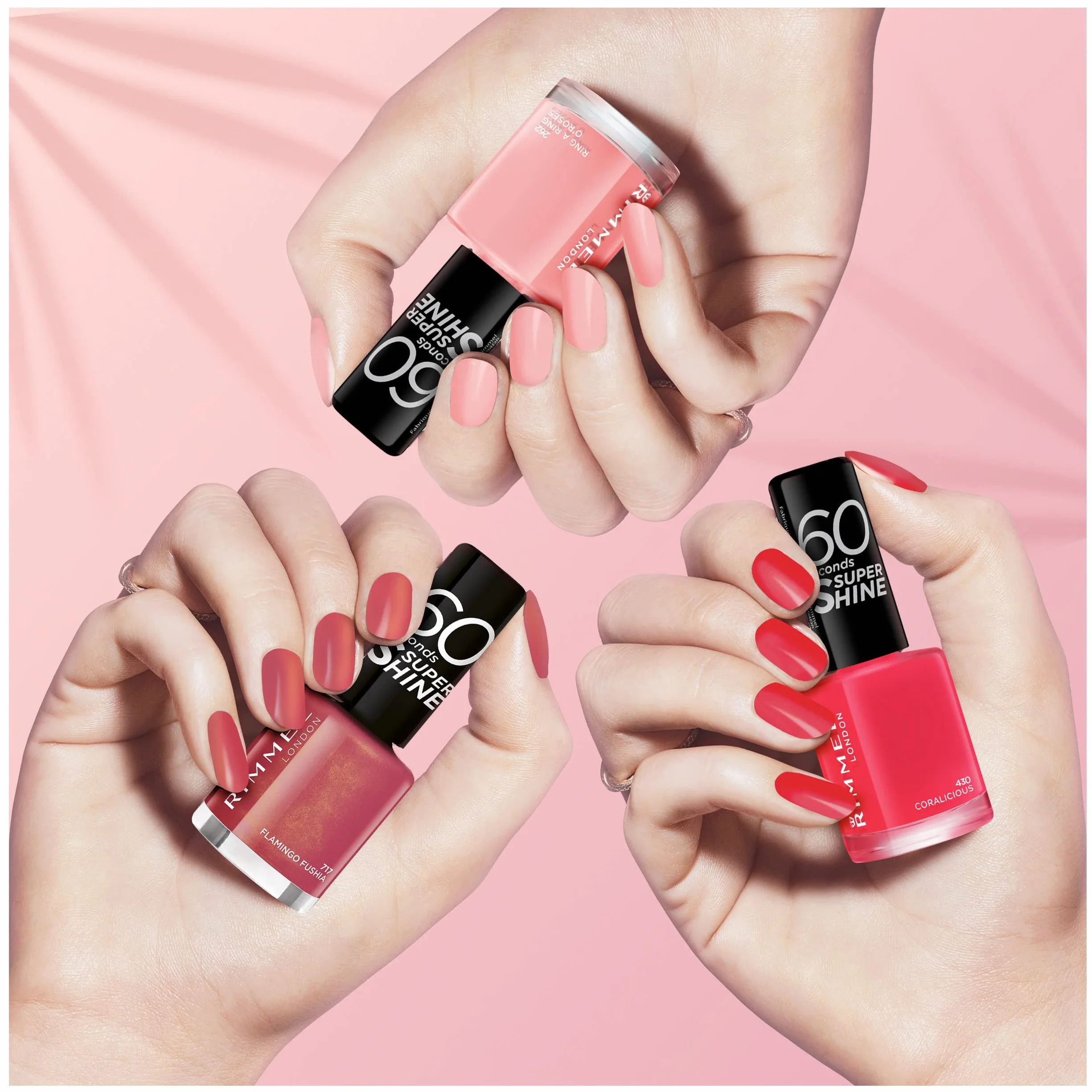 Rimmel London 60 Seconds Super Shine Smalto 8 ml 262 RINGARING Roses