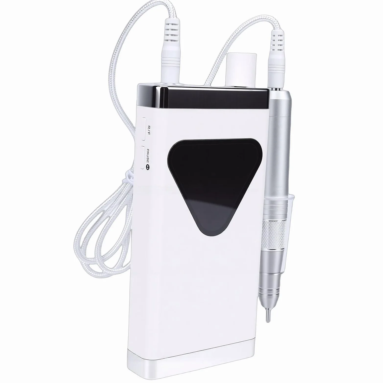 Pongnas [Smerigliatrice per Unghie] Trapano per Unghie Portatile Ricaricabile, Batteria a Lunga Durata, 45000 Giri/min (WHITE)