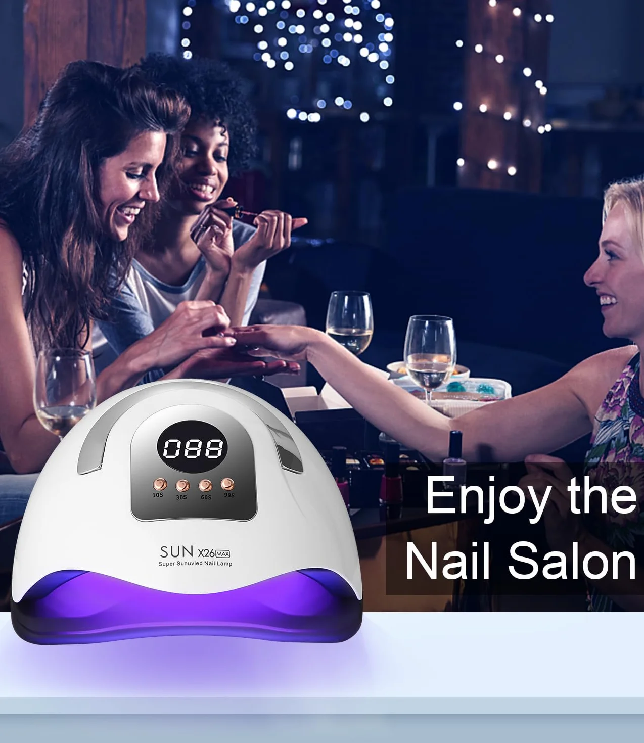 380W Lampada UV LED Unghie, Professionale 81 sfere di lampada a LEDs, Semipermanente Curare Rapidamente Pedicure Fornetto per Tutti i Smalti, Automatico Sensore per Manicure a Casa e in Salone