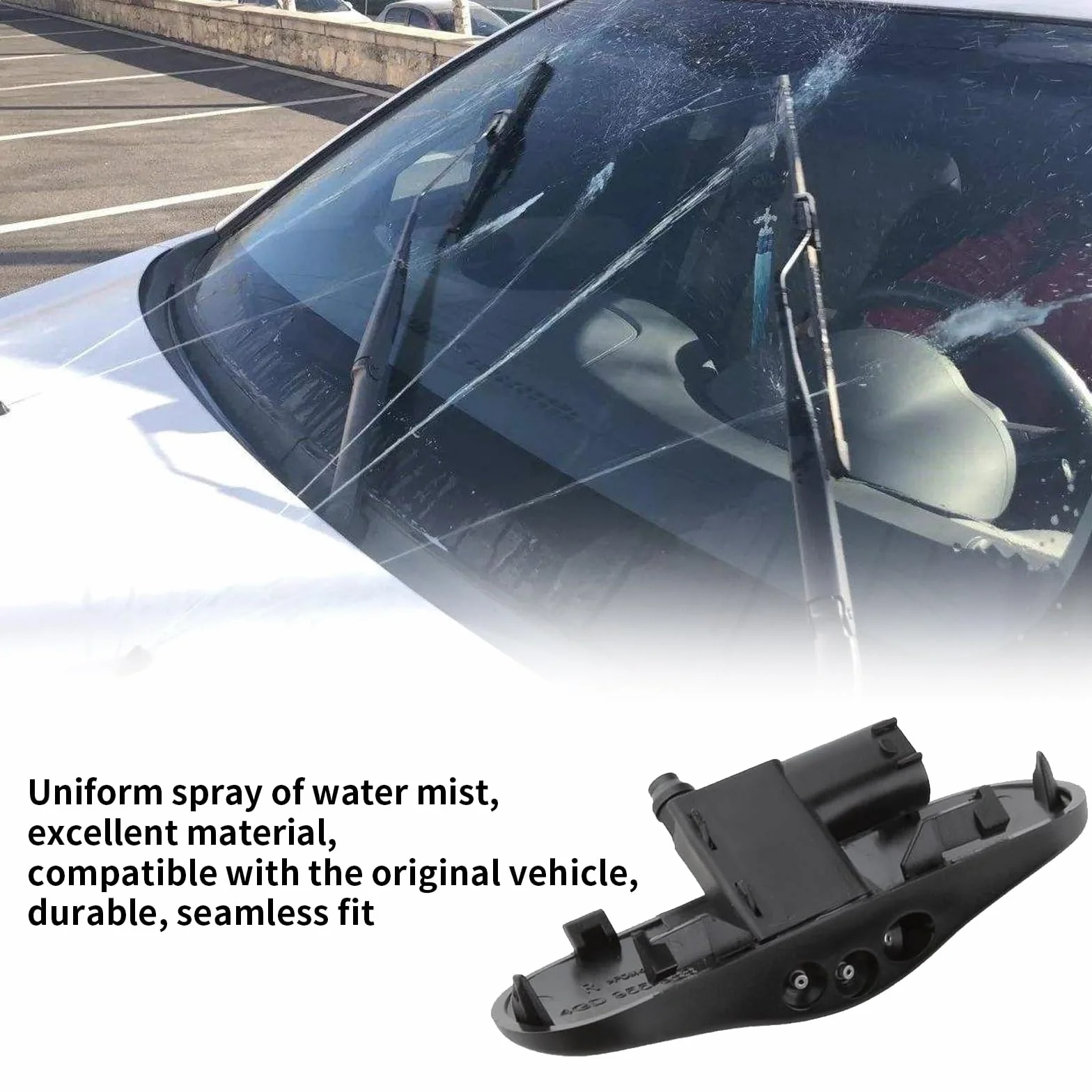 SANTUO 2 ugelli riscaldati per parabrezza anteriore per Audi A3 A4 A5 A6 A7 A8 Q3 Q5 Q7 TT