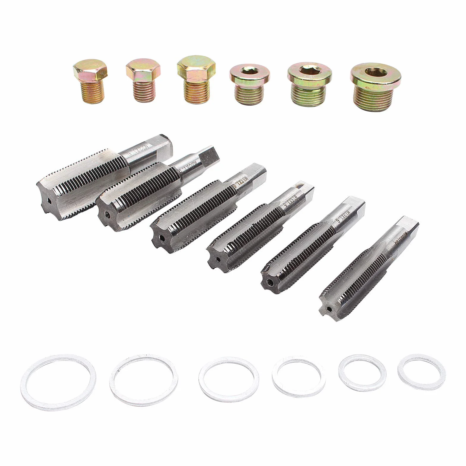 CCLIFE 114 Pezzi Kit Riparazione Filettatura Auto M13-M22 Coppa Olio