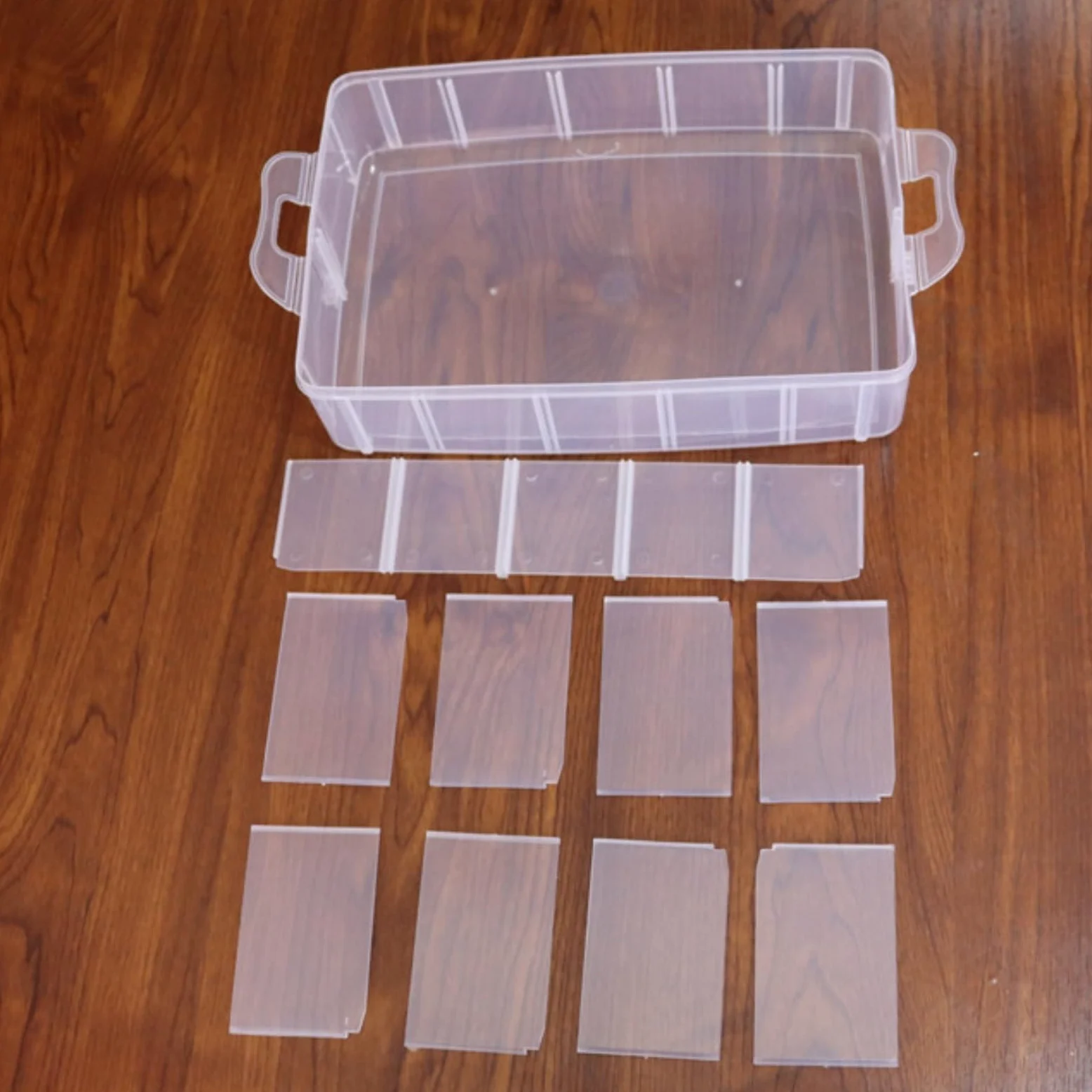 Organizzatore Smalti Scatola Portaoggetti Impilabile for Cosmetici, Smalto Regolabile Porta Smalti per Unghie(Transparent)