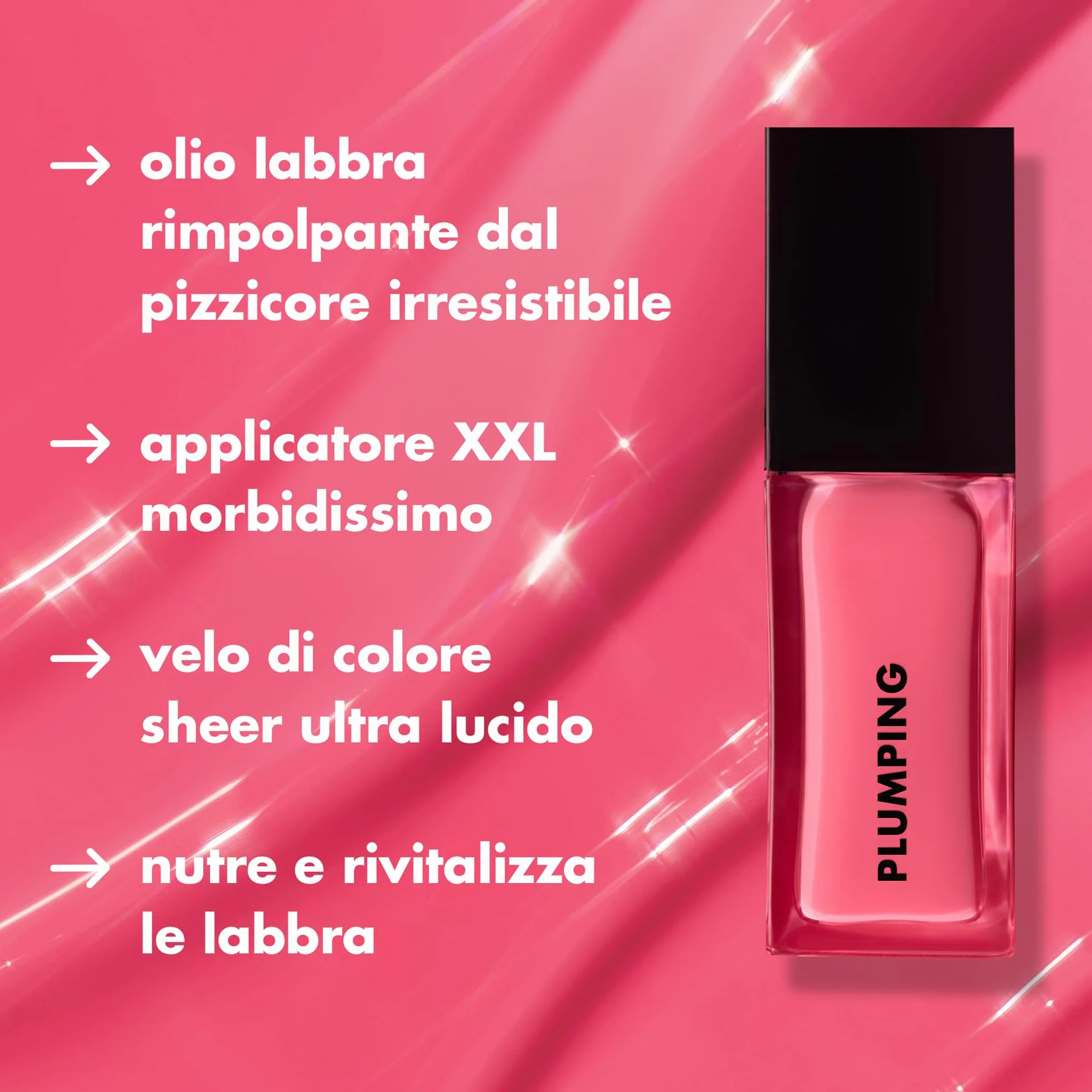 e.l.f. Glow Reviver Plumping Lip Oil, rimpolpante labbra colorato per un finish pieno e ultra lucido, infuso con olio di jojoba, prodotto vegano e non testato sugli animali, Major Mauve