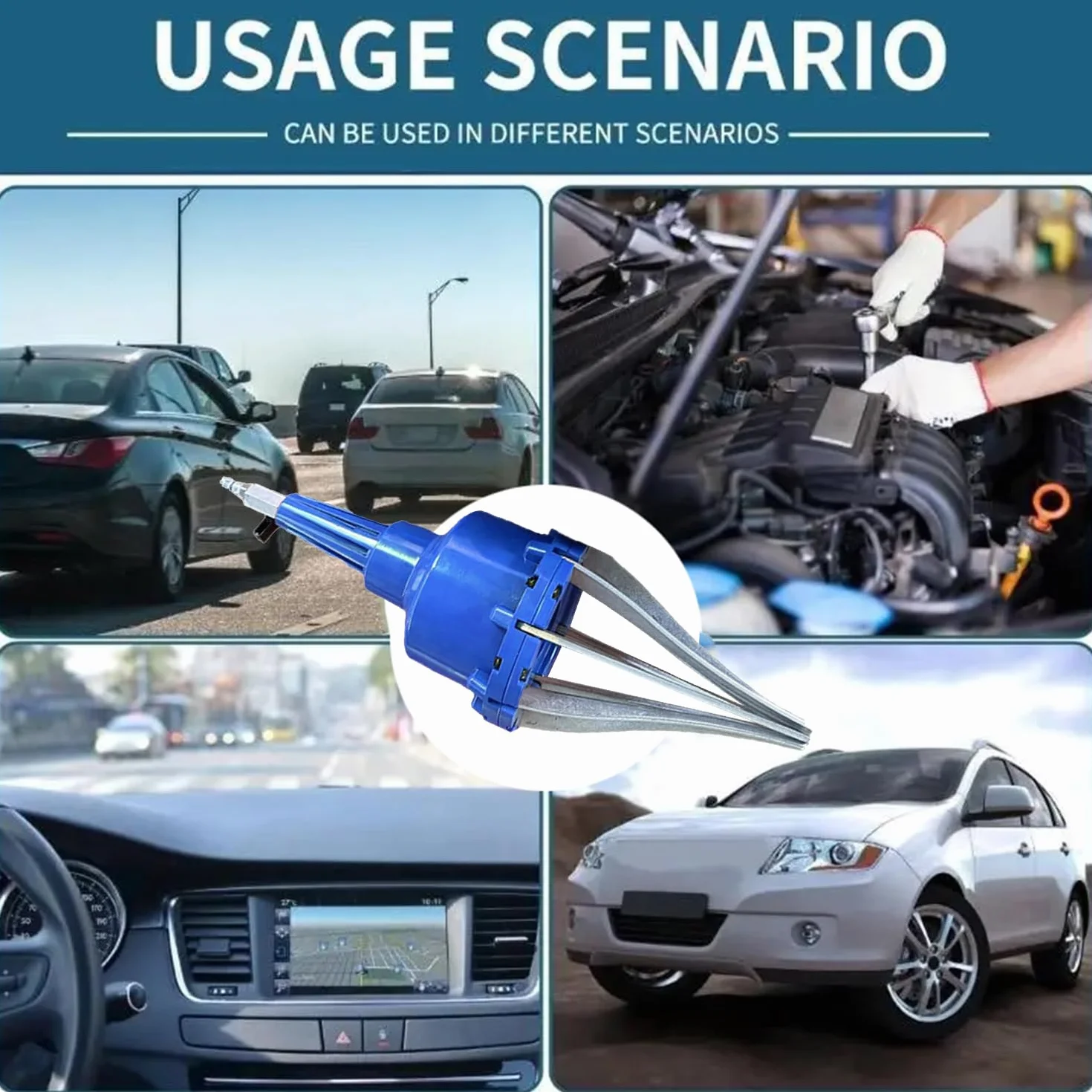 Divaricatore Pneumatico Universale per Cuffie Assali 20-120 mm, Espansore Stivale Giunto Omocinetico per Riparazione Auto (Blu)