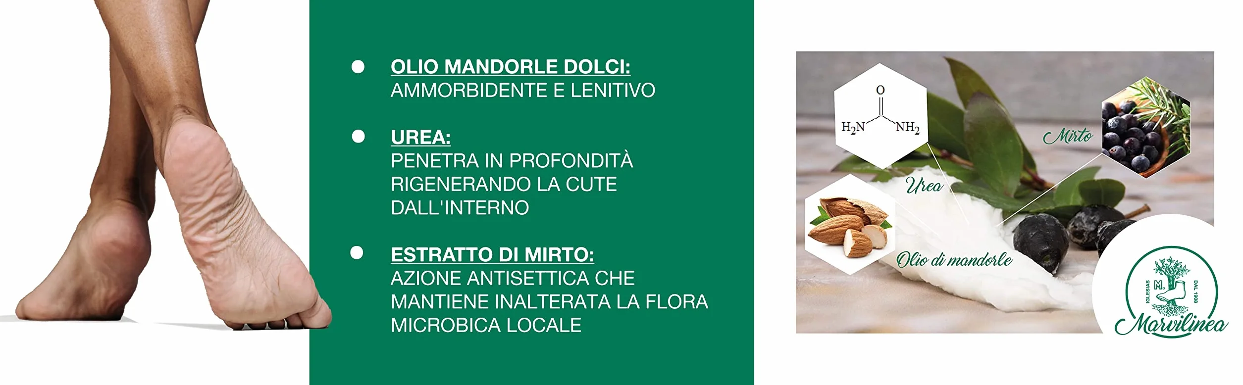Pasta d'achille ultralevigante murroni crema cura piedi per talloni secchi e screpolati, con urea, olio di mandorle dolci e mirto. 100 gr
