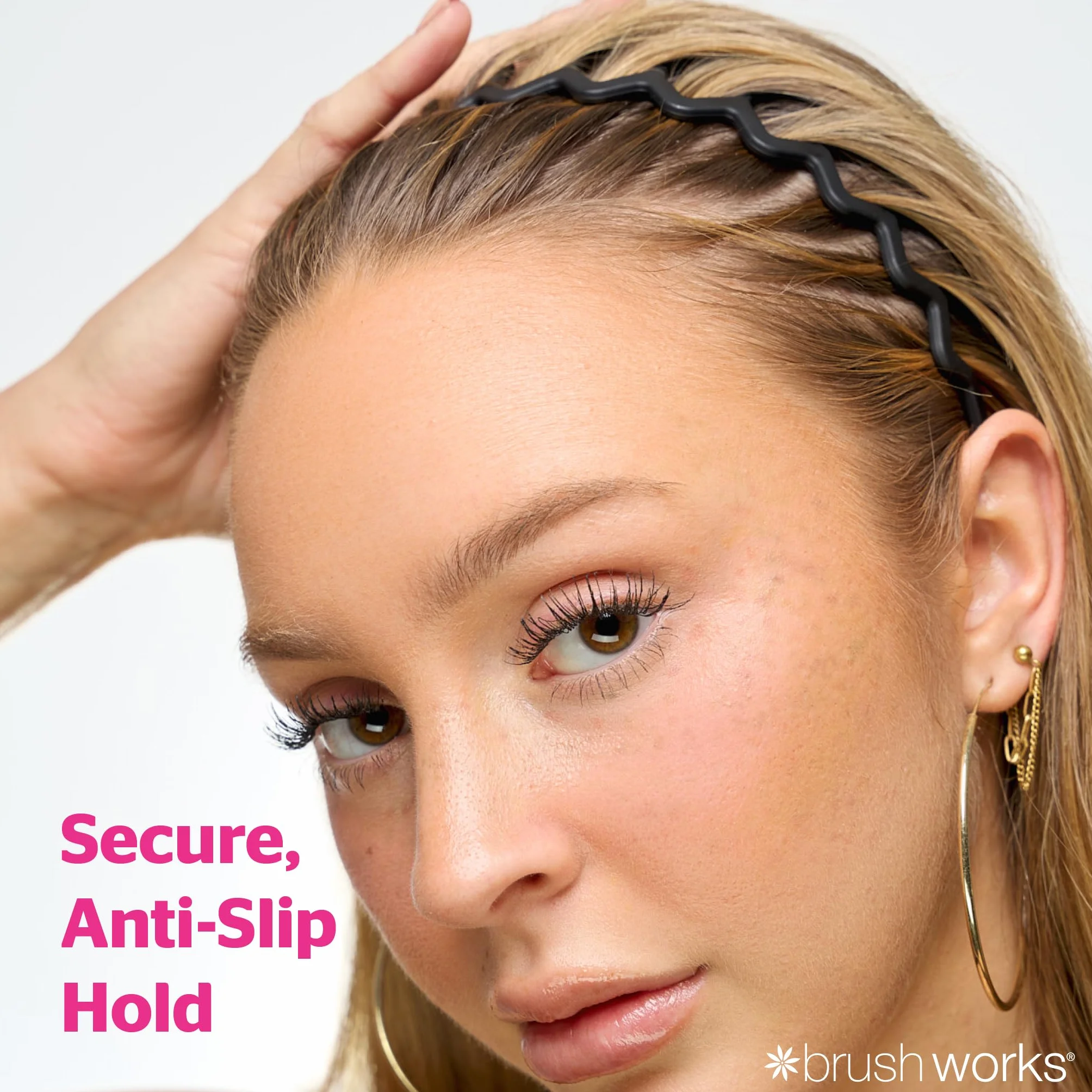 Brushworks Zig Zag Headband - 3 Pack