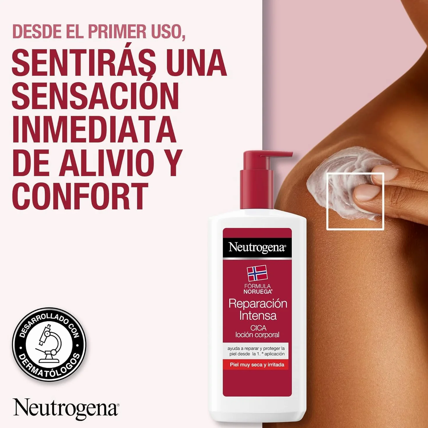 Neutrogena, Crema Hidratante Corporal Reparación Intensa, Fórmula Noruega, Para pieles muy secas con una hidratación intensa, Con Glicerina, Desarrollado con dermatólogos, Pack de 2 x 750 ml