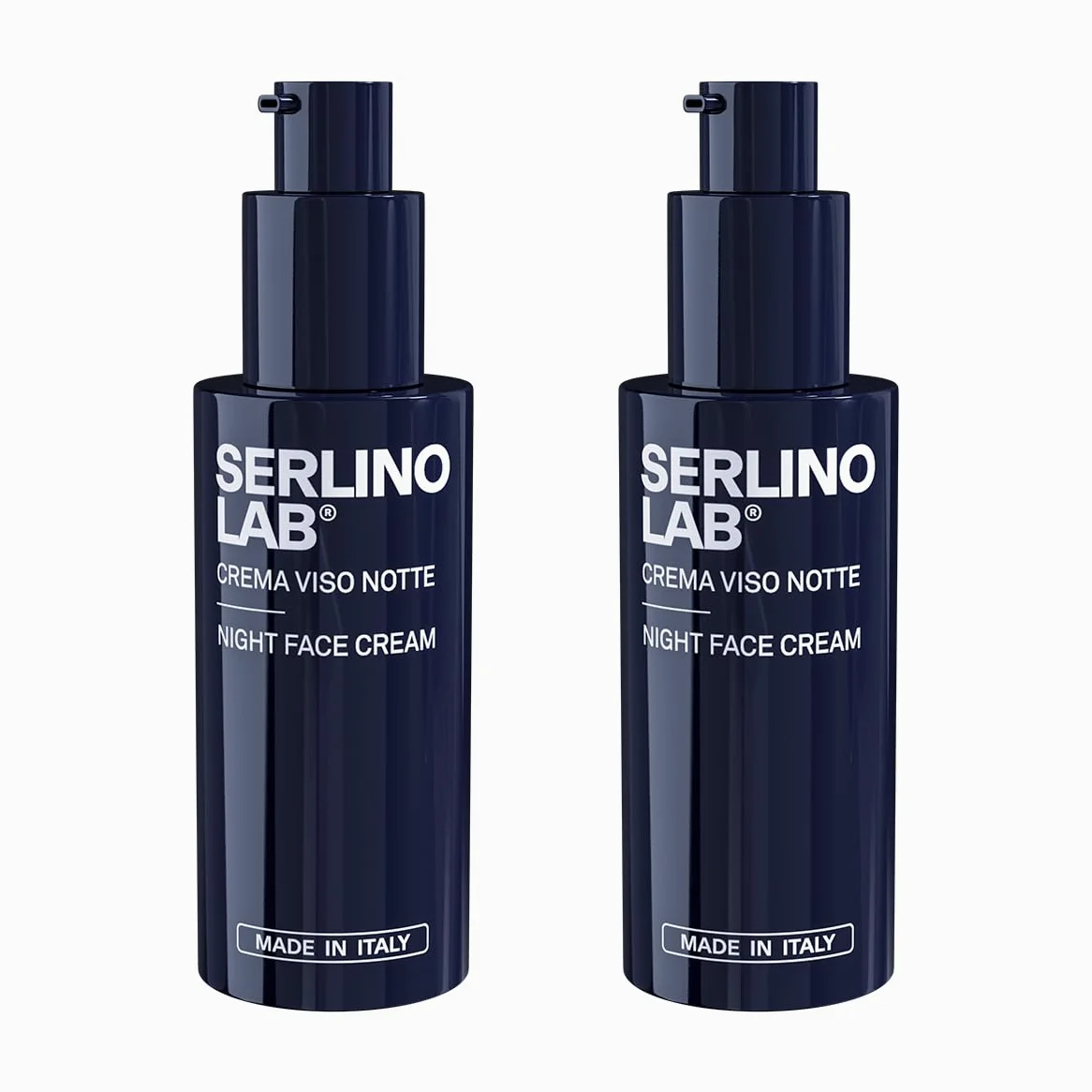 SERLINOLAB Crema Viso, idratante con Retinolo, Acido Ialuronico, Effetto Rinfrescante, Riduce Rughe e Macchie, Rende la Pelle Elastica e Luminosa, confezione da 2