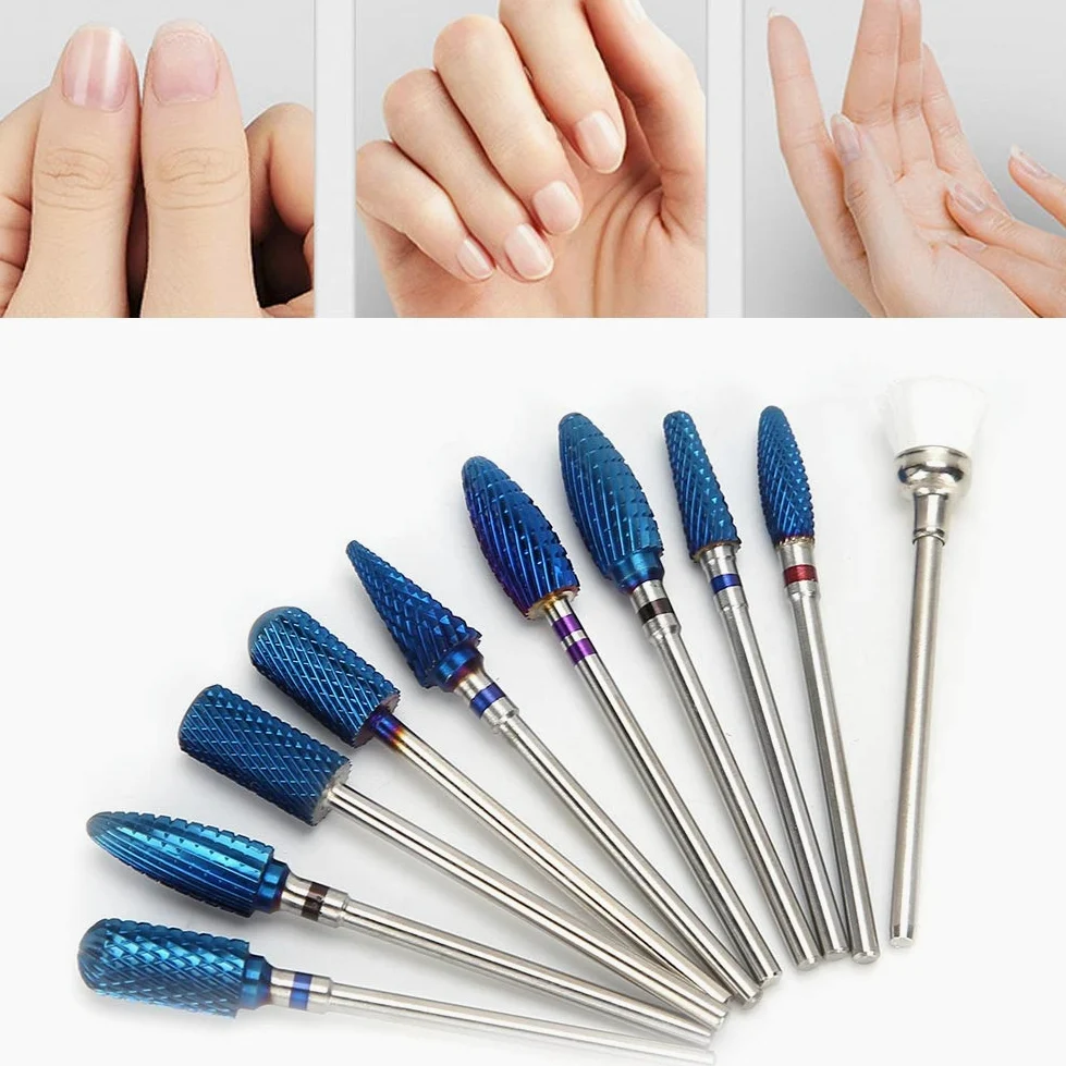 10pcs Fresa per Unghie Professionale, Cuticole Remover Set di Punte per Smerigliatura di Nail Art per Unghie Morte Rimozione Punte Trapano per Unghie Levigatura Set di Punte per Lucidatura Set