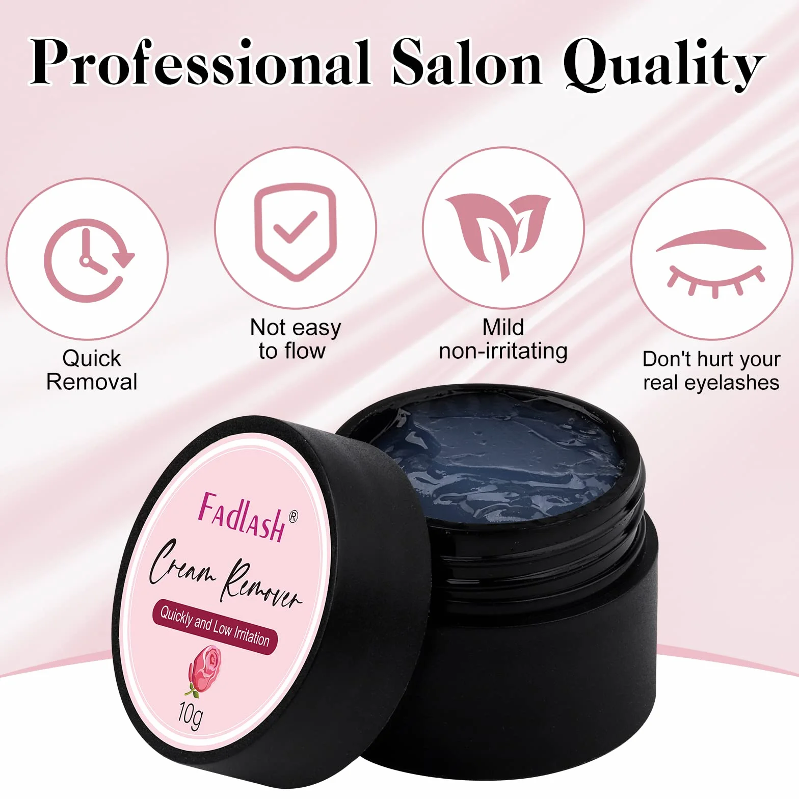 FADLASH Rosa Crema Rimuovi Ciglia Extension Remover 10g Bassa Irritazione