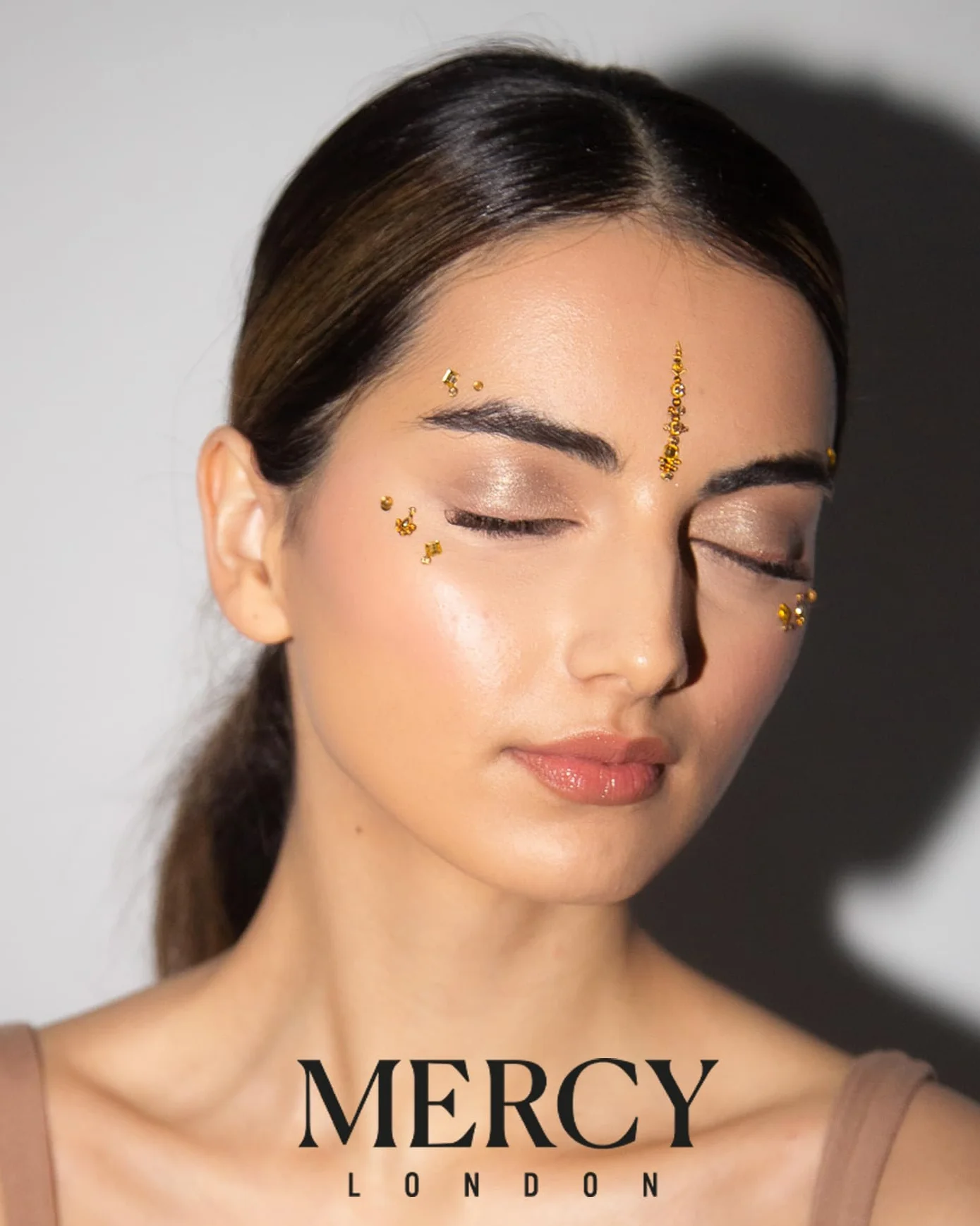 Gigi Gold Bindi ✮ Bindi Silver Crystal Jewels Indian Bindi