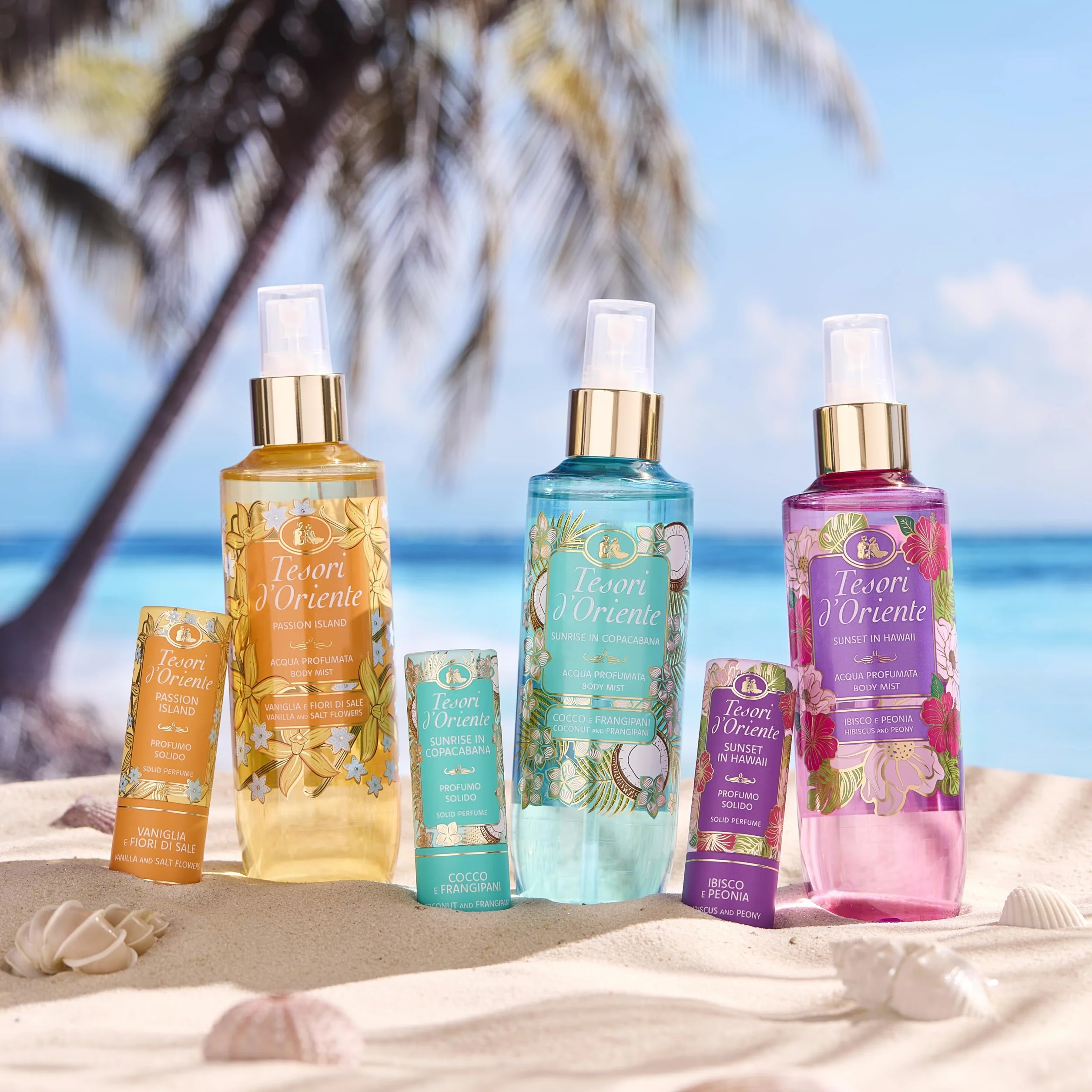 Tesori d'Oriente Acqua Profumata Corpo Cocco e Frangipani 200ml